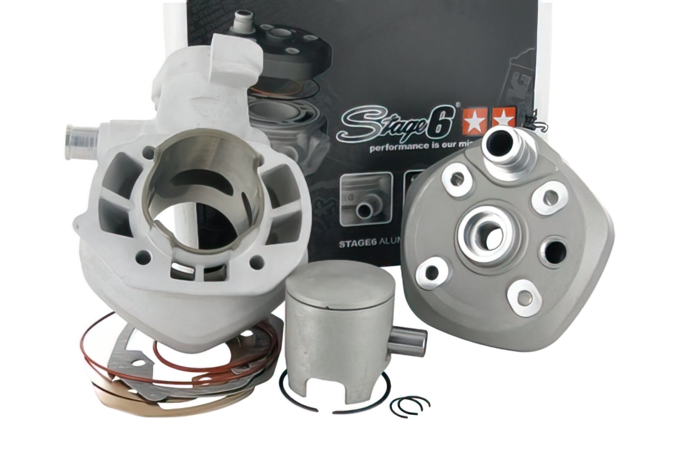 S6-7417801 Stage6 SPORT PRO 70cc MK2 Cylinder Kit, 12mm Piston Pin, Peugeot