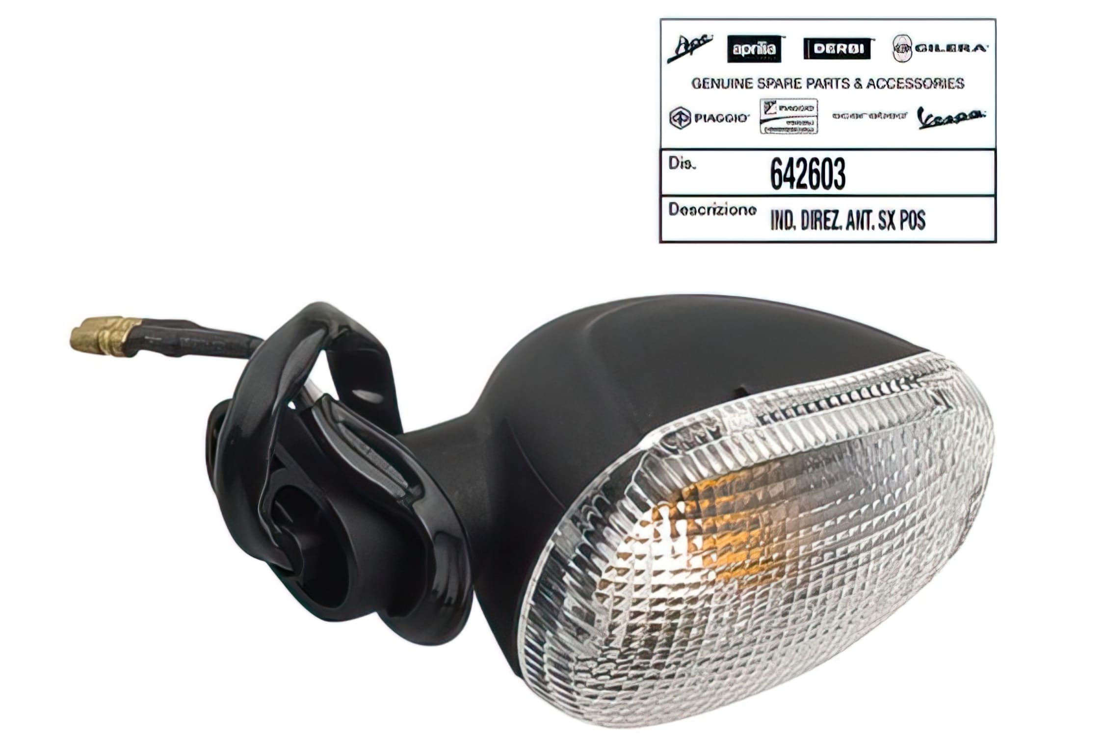 OE-PIA642603 Freccia posteriore destra - ricambio originale Piaggio NRG Power DD dopo il 2007 omologato CE, COD: OE-PIA642603