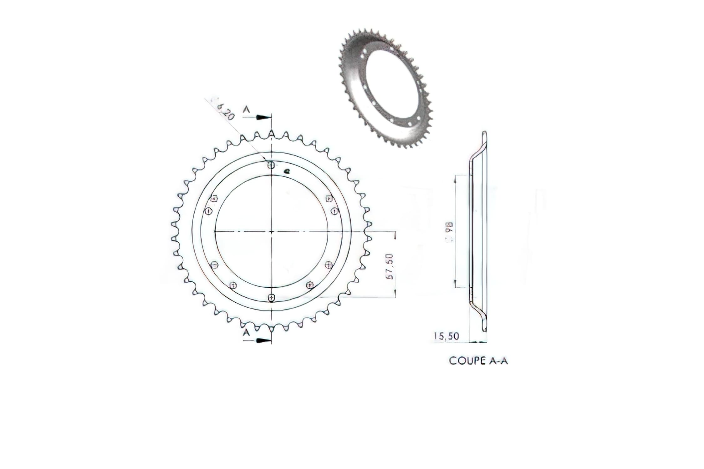 CGN2947 Corona, Grimeca 42 Denti, Peugeot 103 (diametro 98mm)