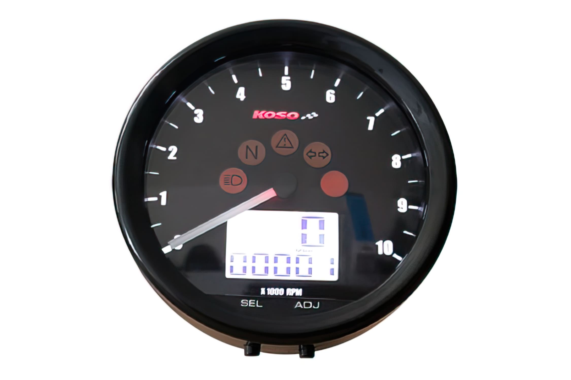 KO-BA058100 Contachilometri Koso D64 nero 10000 U/min, COD: KO-BA058100