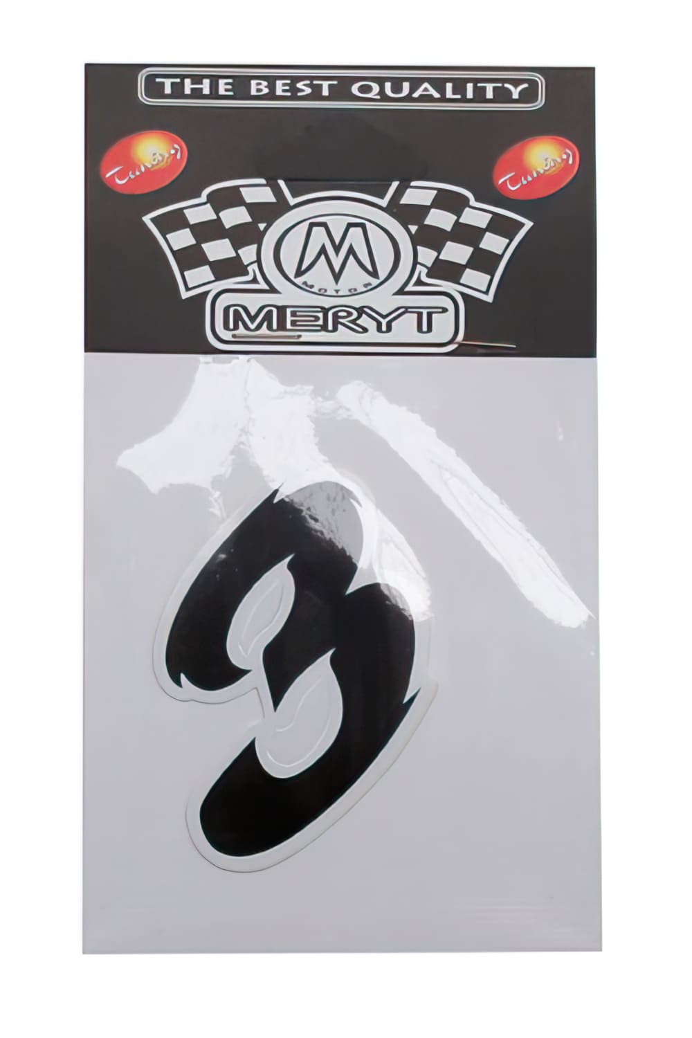 STICK-1283 Adesivo Nummero 3, nero (h. 5.5 cm), COD: STICK-1283