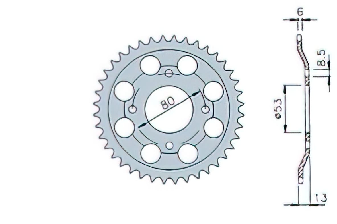 A264746A Crown, 48 Teeth, Derbi Senda / Fenix '97/99