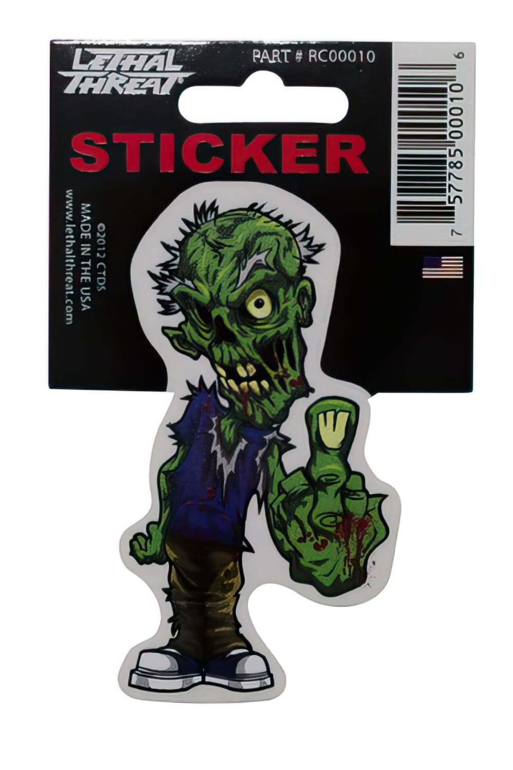 STICK-25489 Adesivo Lethal Threat rc zombie finger (7x9 cm)