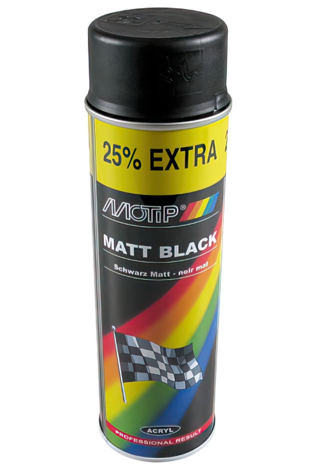 MOT4006 Vernice Spray Motip, 500ml, nero opaco, COD: MOT4006
