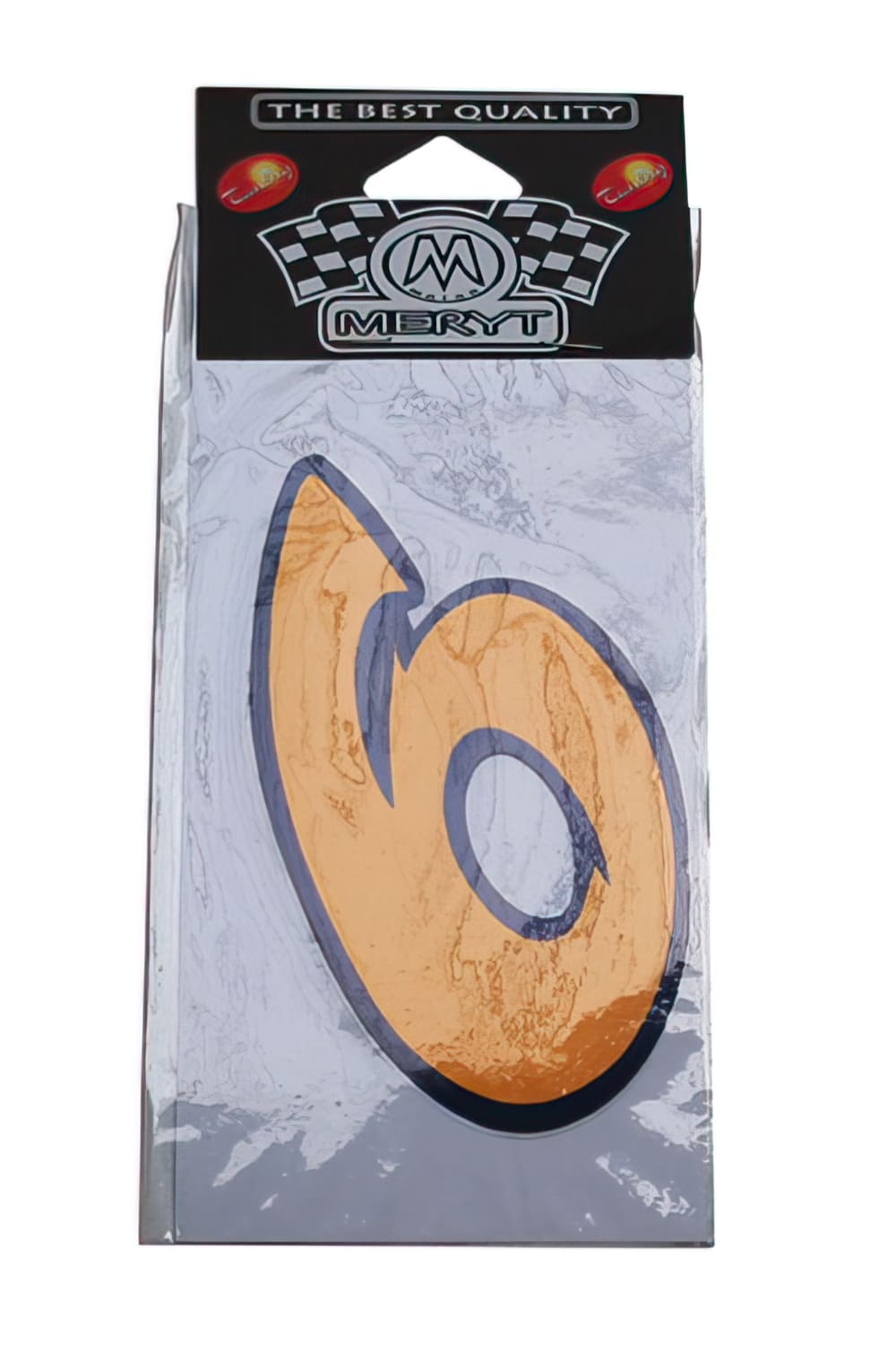 STICK-1297 Adesivo Nummero “6” giallo (h. 9 cm), COD: STICK-1297