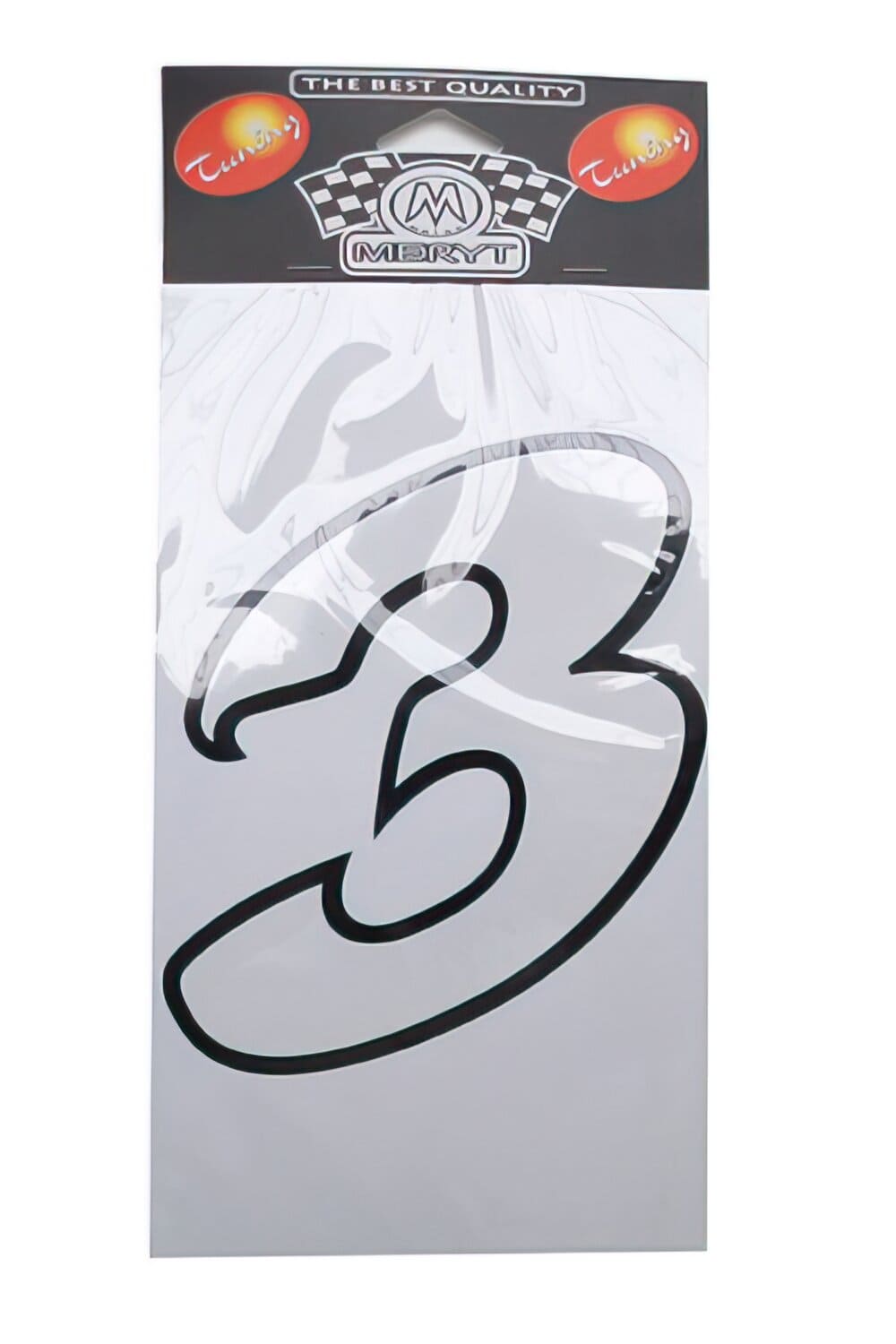 STICK-1281 Adesivo Nummero “3” bianco (h. 13 cm), COD: STICK-1281