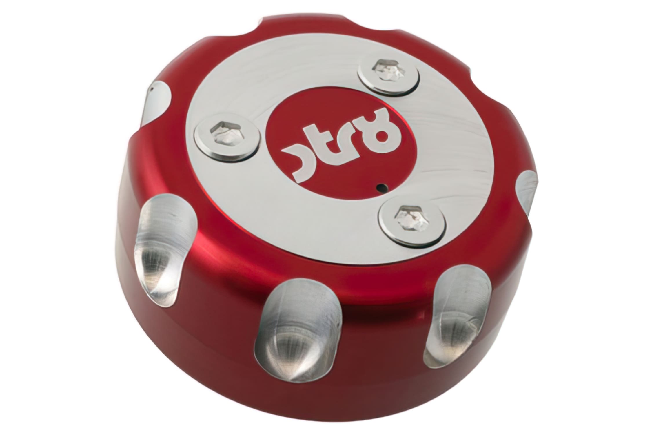 STR-510.10/RE Tappo Serbatoio CNC RACING STR8, Yamaha / MBK, Derbi Senda, rosso, COD: STR-510.10/RE
