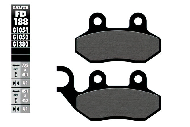 GLS2854 Galfer Semi-Metallic Brake Pads Peugeot Tweet