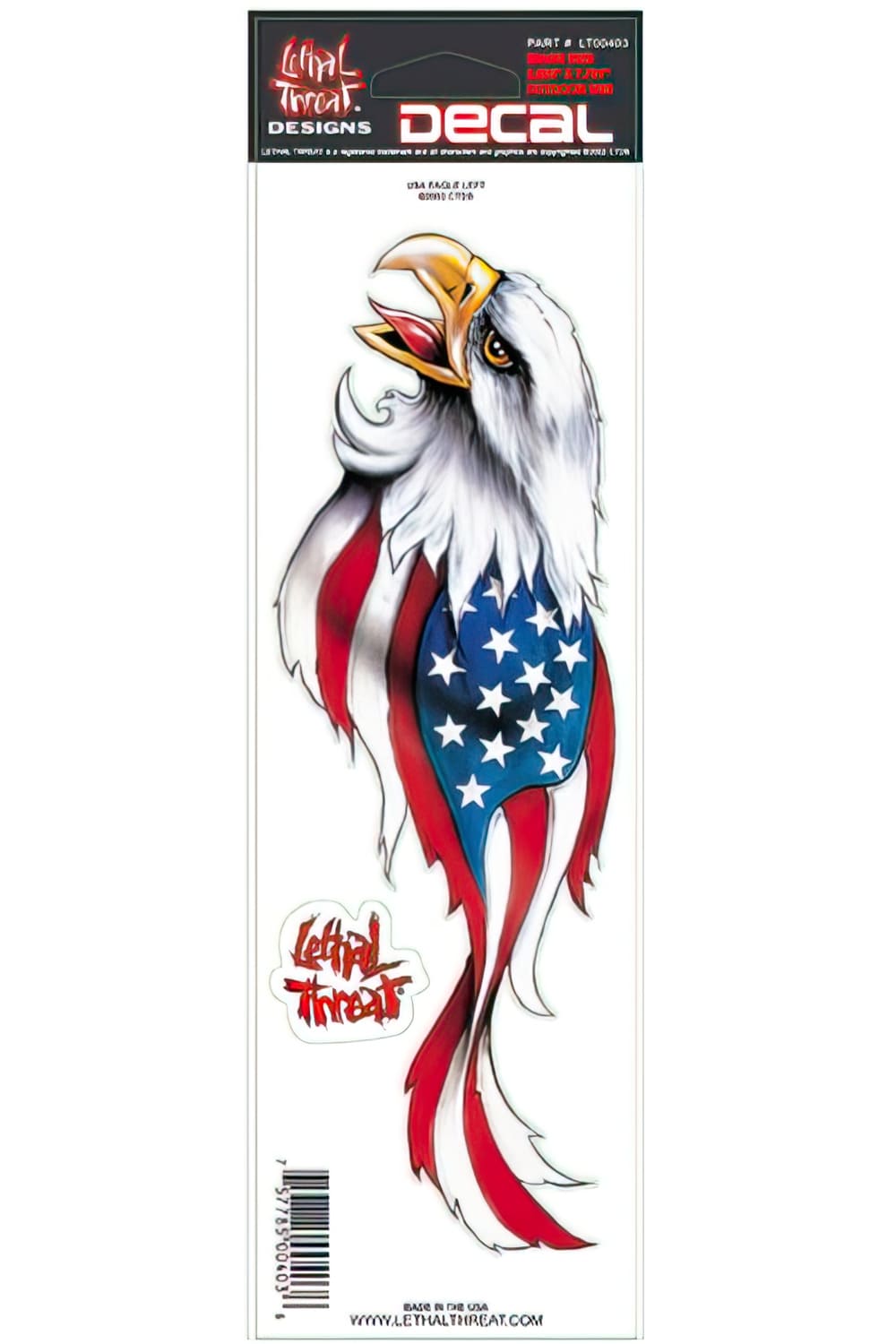 STICK-14502 Adesivo Lethal Threat usa eagle center (7x25 cm)