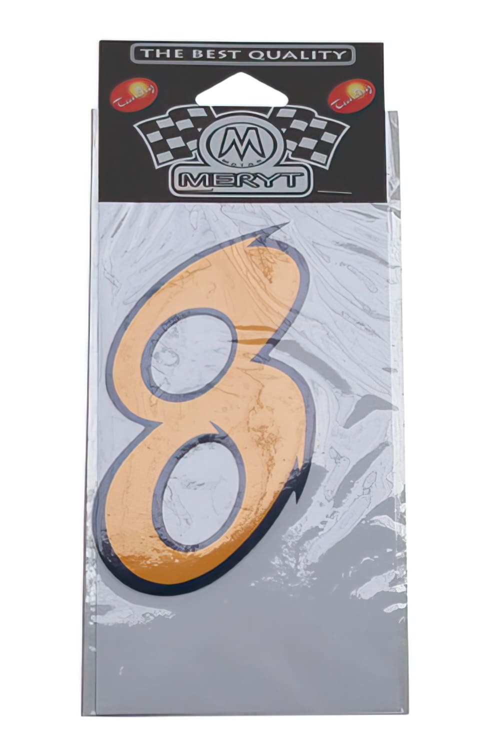 STICK-1307 Adesivo Nummero “8” giallo (h. 9 cm), COD: STICK-1307