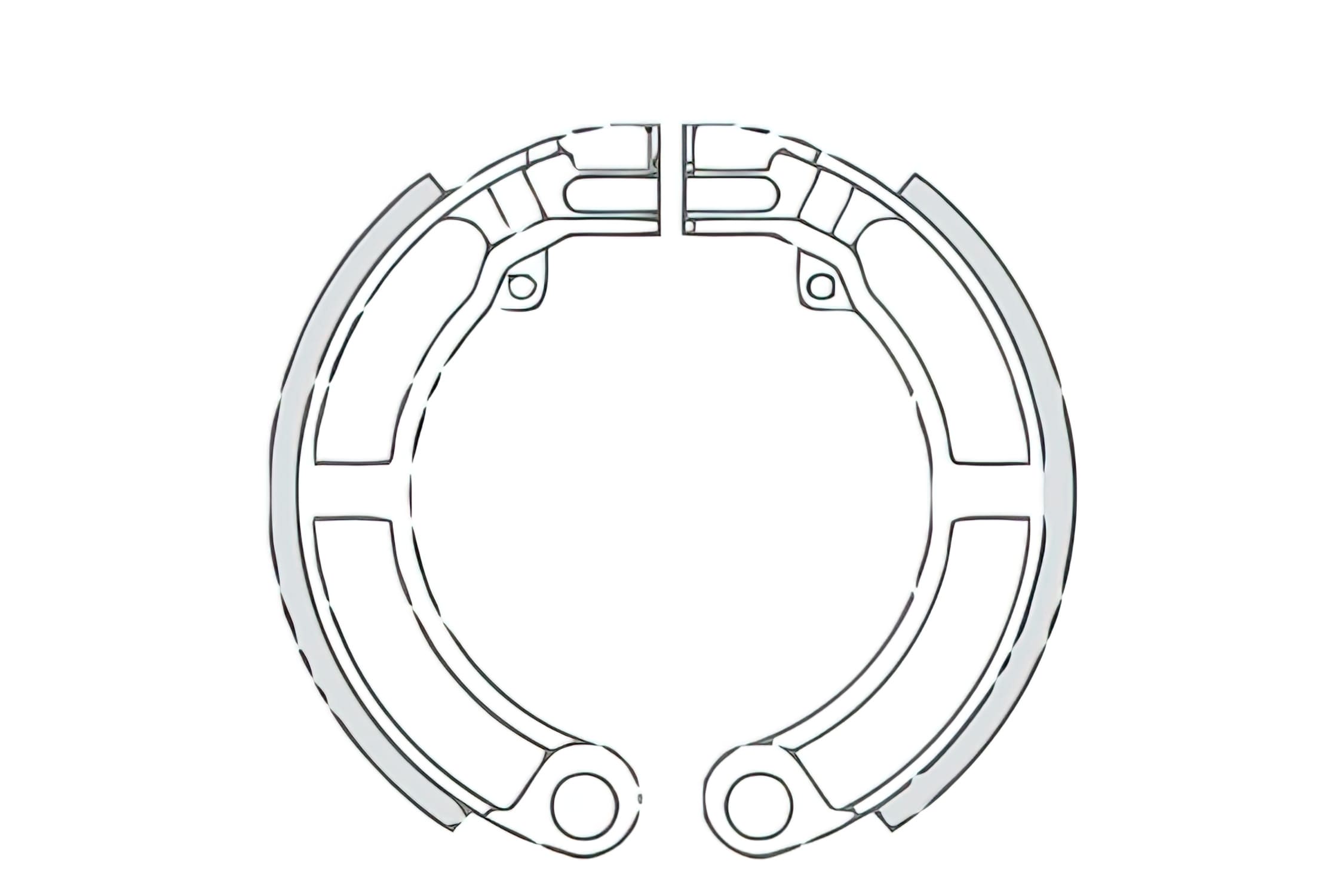 R225120540 Ganasce Freno posteriore RMS, Vespa Super 150cc (VBC1T-VBX), COD: R225120540