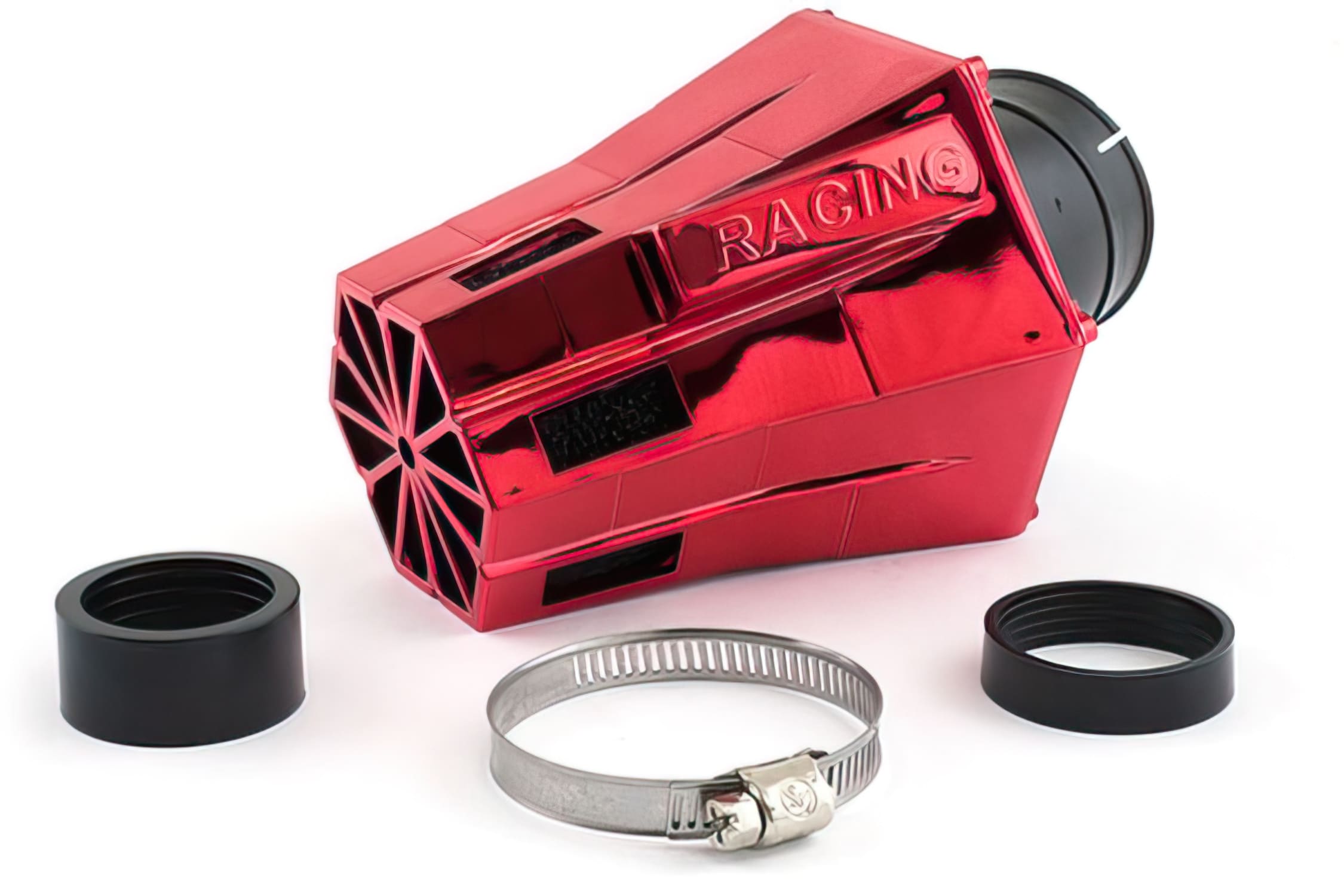 str-335.00/re filtro aria str8 d.28-35mm evo inclinato 30? rosso / in gommapiuma nera str8, COD: STR-335.00/RE