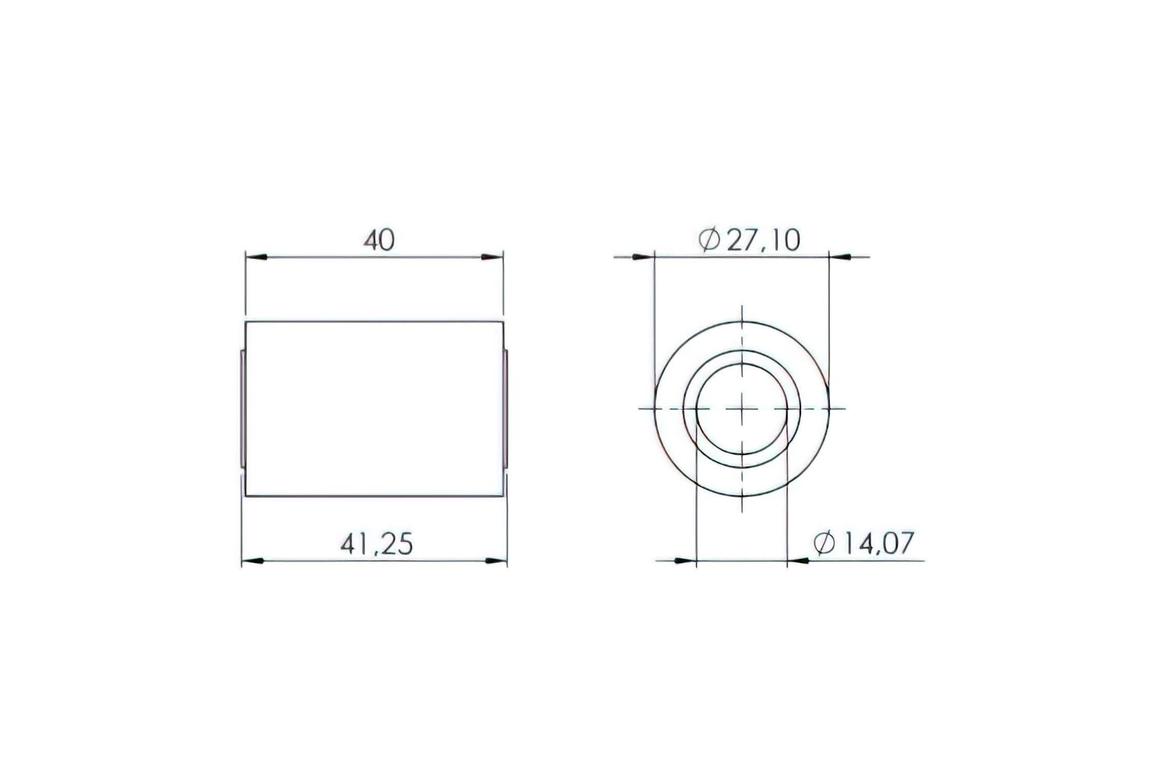 CGN499450 Silentbloc de bras oscillant 14x27x41,25x40mm Yamaha DT / X-Limit, COD: CGN499450