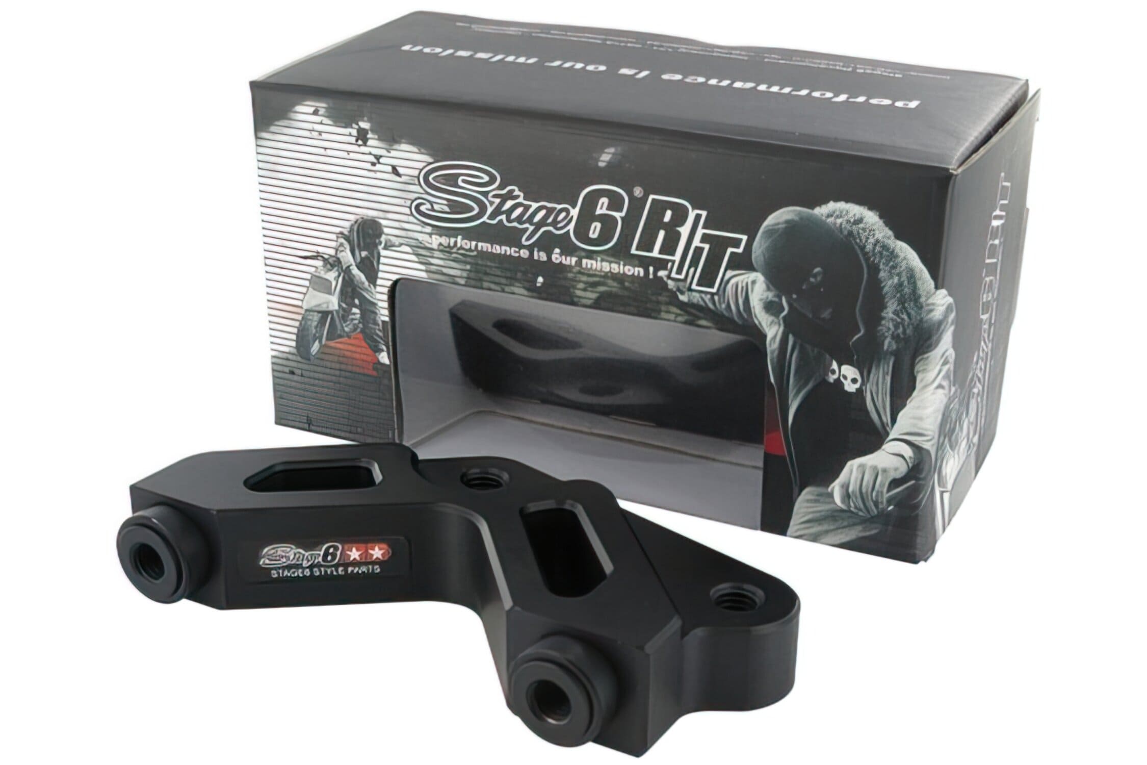 s6-140066 adattatore per pinza freno stage6 r/t 4 pistoncini con dischi oversize aprilia sr 250mm, interasse 60mm, COD: S6-140066