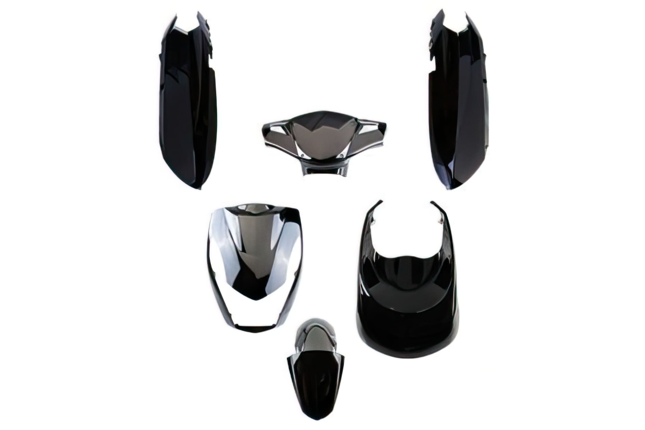STR-931/BK Kit carena 6 pezzi nero metallic Peugeot Kisbee fino 2017, COD: STR-931/BK