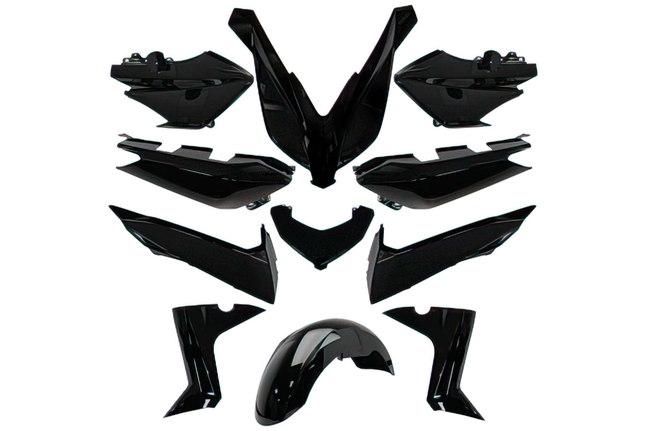 STR-915/BK 11-piece fairing kit black metallic Yamaha Xmax 2014 - 2017