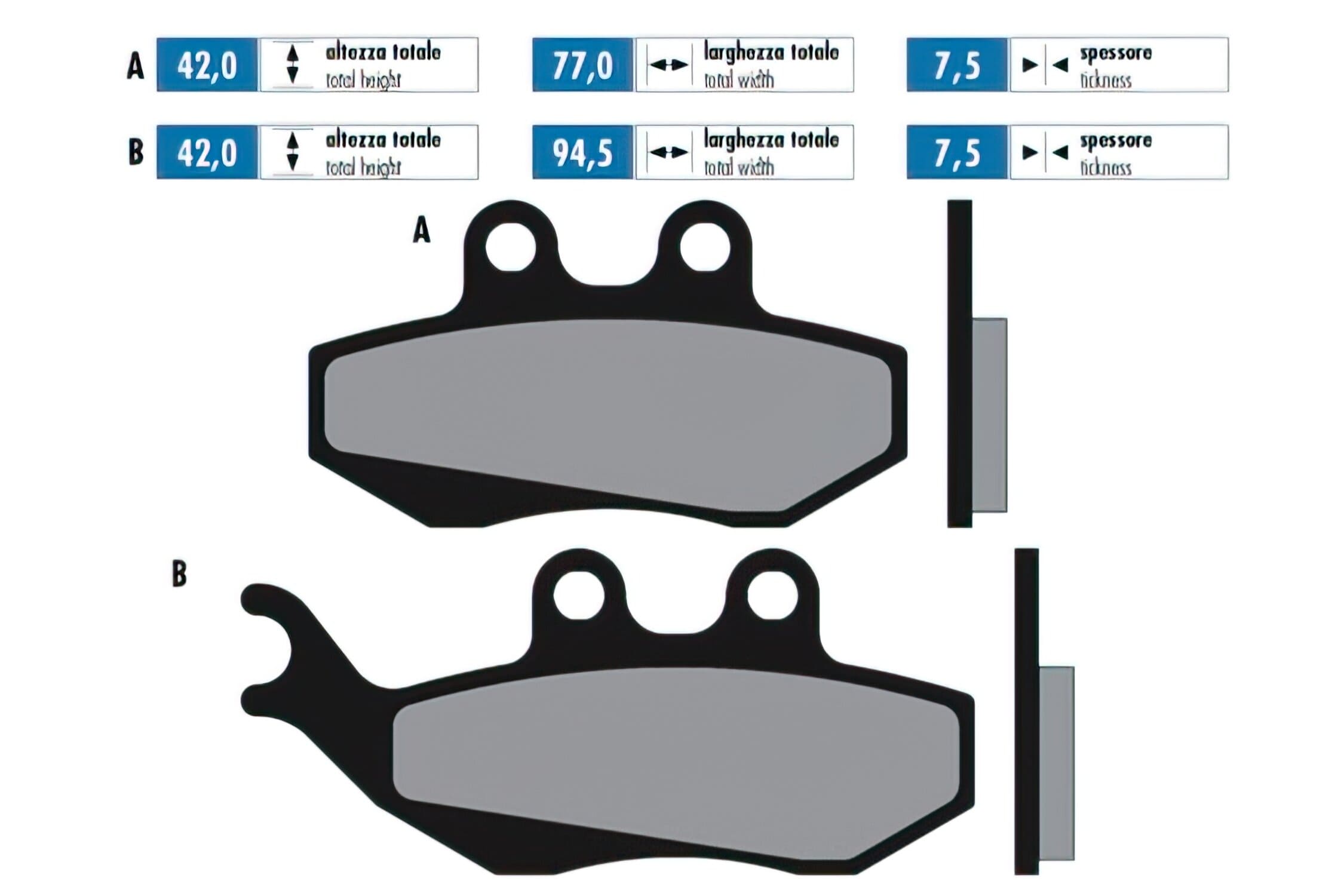 P174.0017 Pastiglie freno Polini Original Piaggio (Grimeca), COD: P174.0017