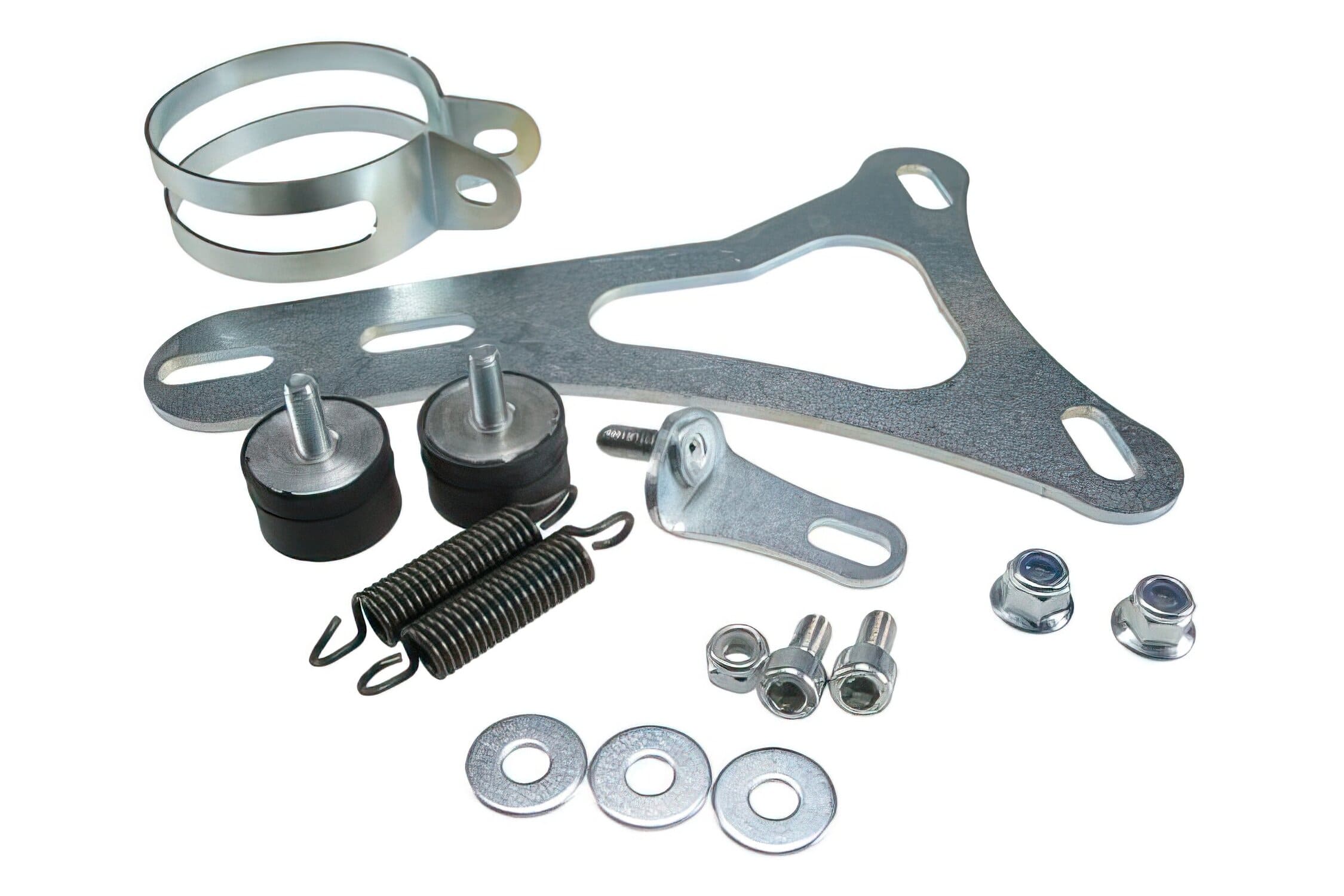 S6-96166ET001 Staffa per Marmitta Stage6 R/T 70cc, incl. Viti, Dadi, Distanziali, Fascetta e Molle, Minarelli orizzontale, COD: S6-96166ET001