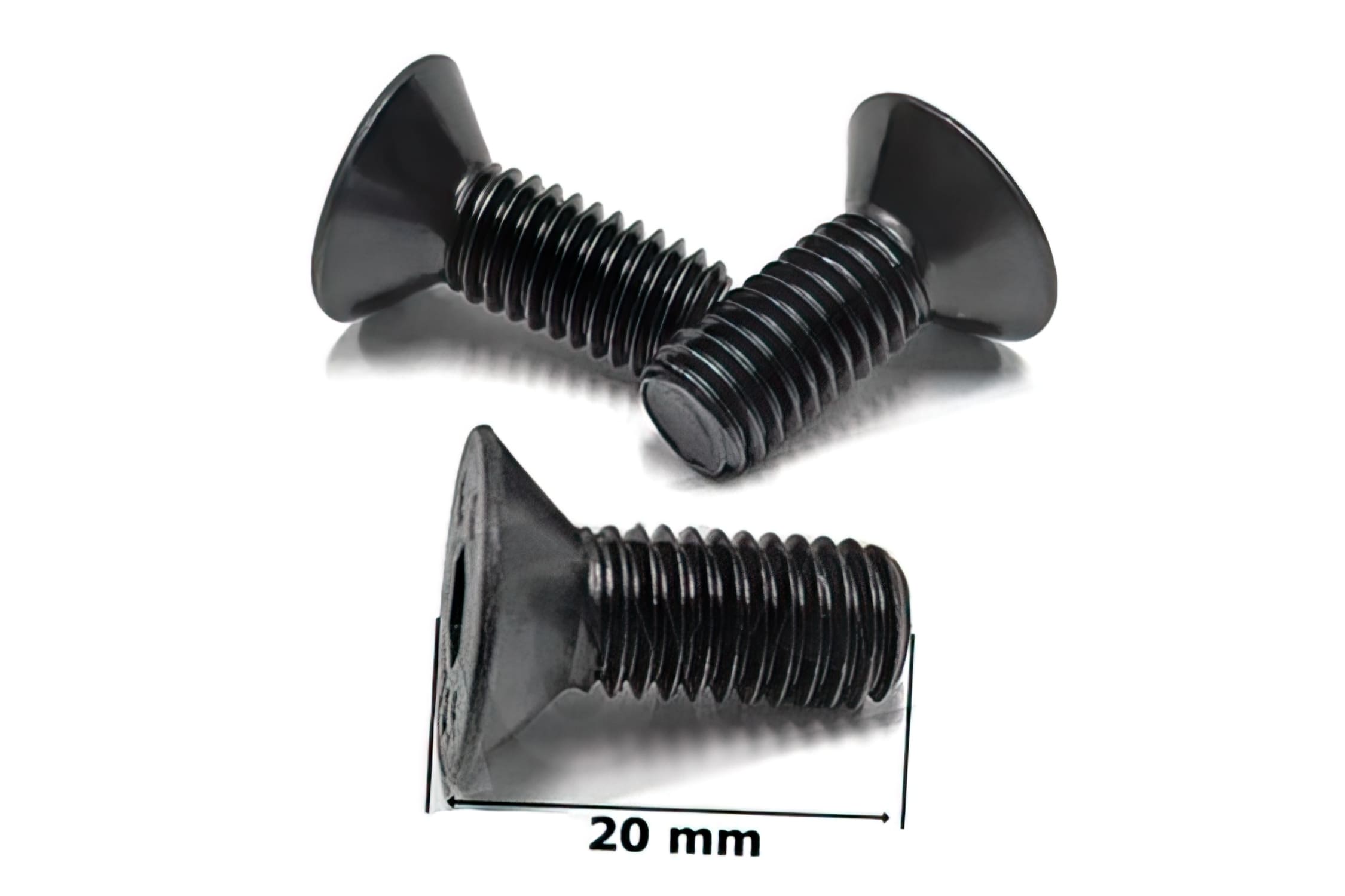 MF96.90092 Viti di disco freno x3 testa svasata M8 x 20mm nero, COD: MF96.90092