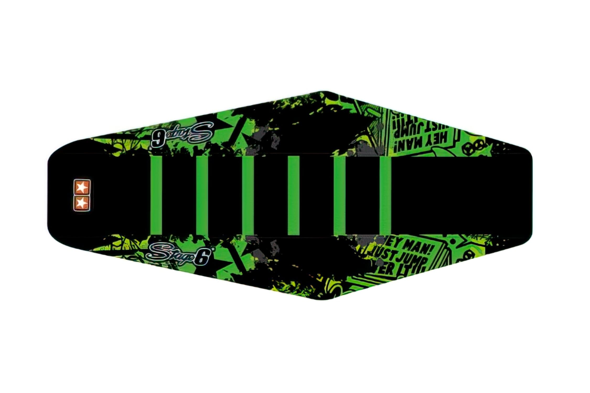 S6-058865/GR Coprisella Stage6 Full Covering nero - verde Sherco 50cc fino 2006, COD: S6-058865/GR