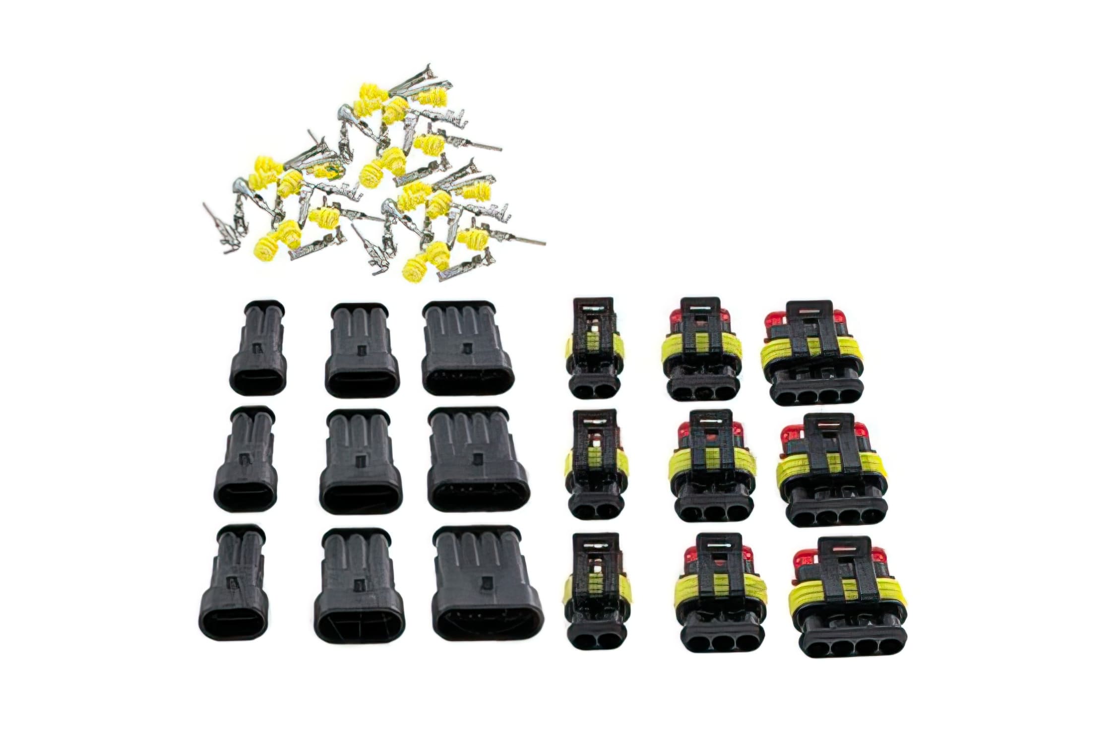 MF01.140 Connettore impermeabile Kit 3x2 / 3x3 / 3x4 pins, COD: MF01.140