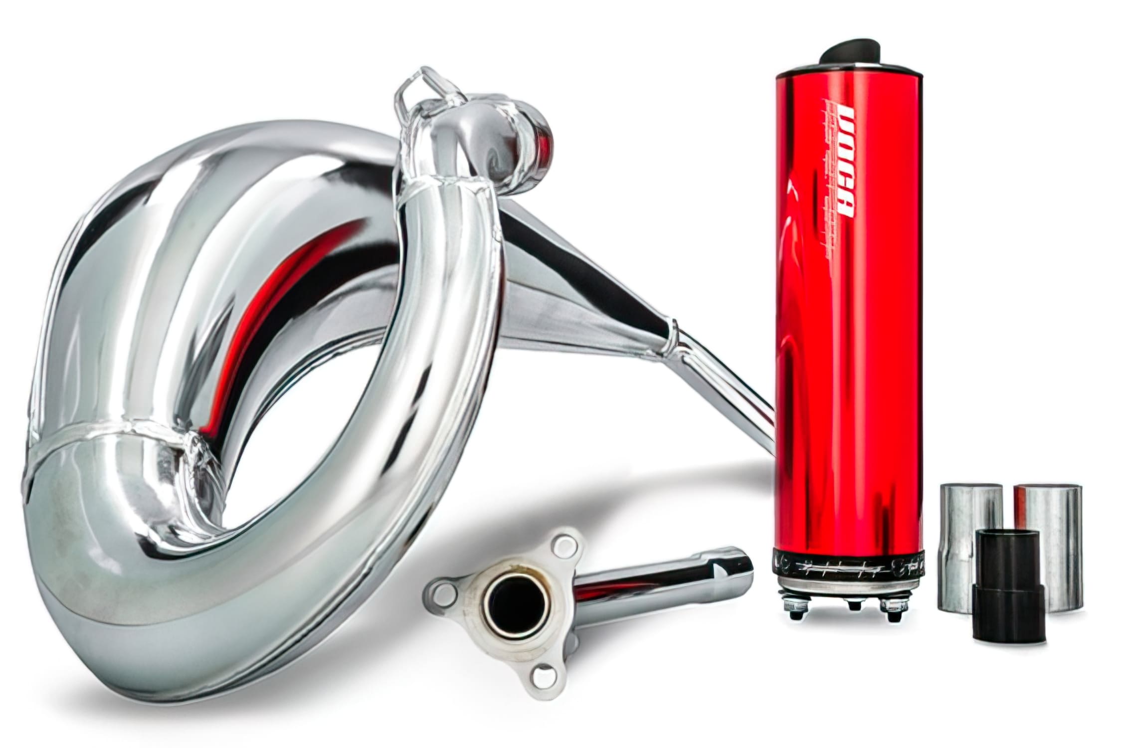 VCR-RD38184/RE Marmitta Voca Cross Chromed 50 / 70cc CE rosso Sherco SM / SE 50cc, COD: VCR-RD38184/RE