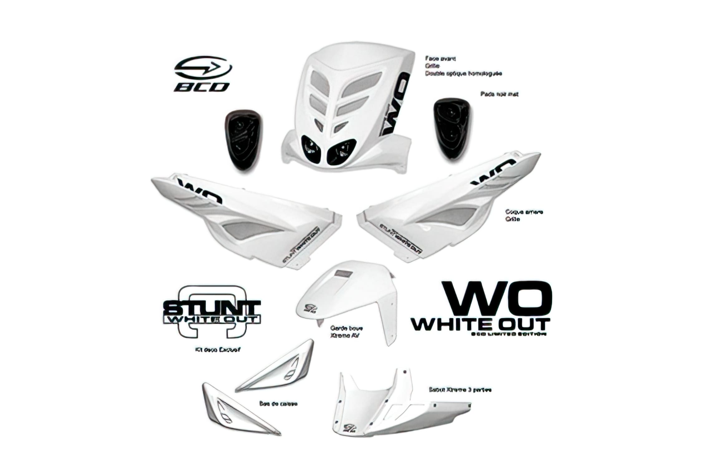 L-BCD00301 Kit carena 7 pezzi BCD White Out Yamaha Slider, COD: L-BCD00301