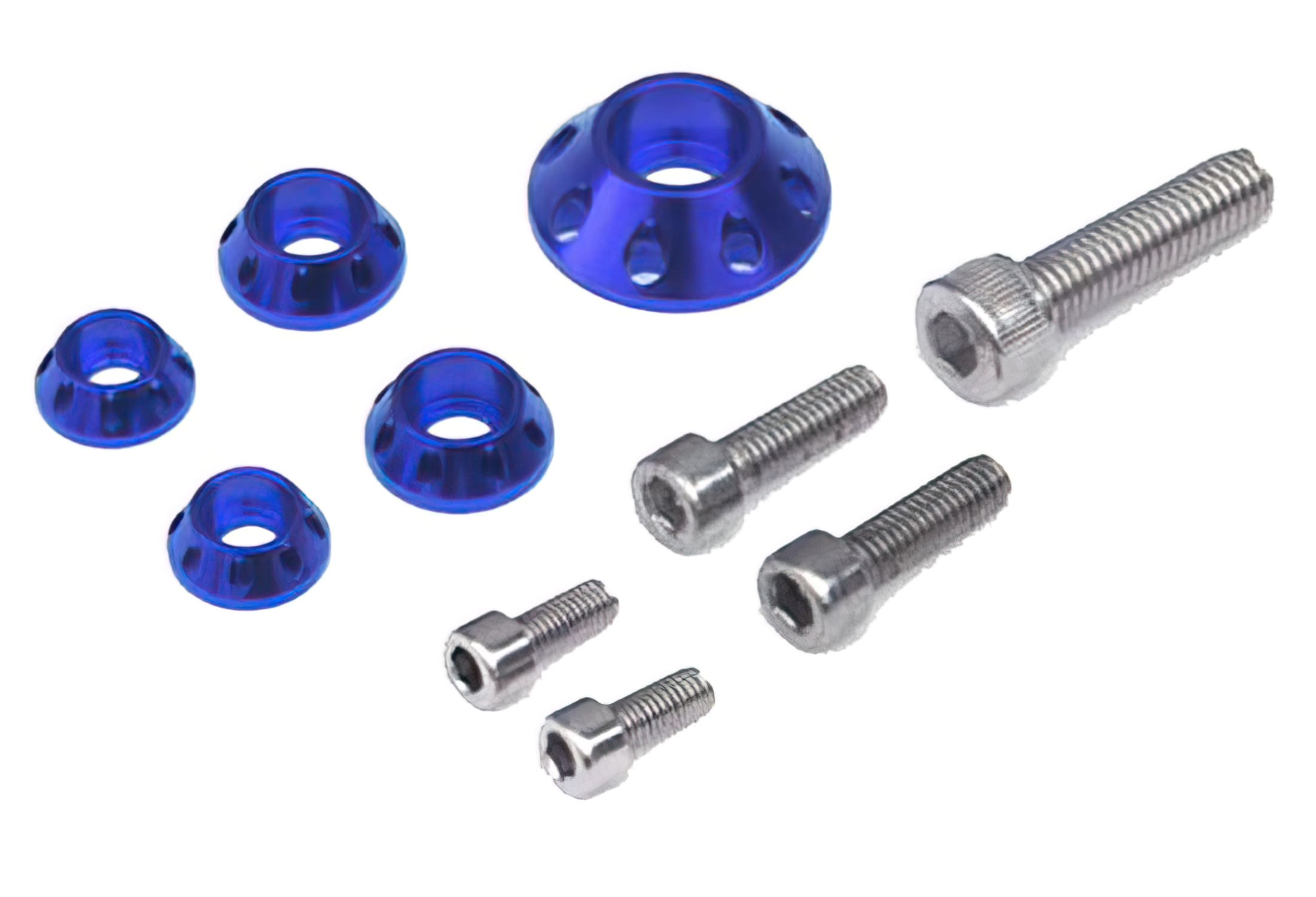 YCF-KRV/BL Kit Vite carene / serbatoio (2xM5 2xM6 1xM8) blu, COD: YCF-KRV/BL