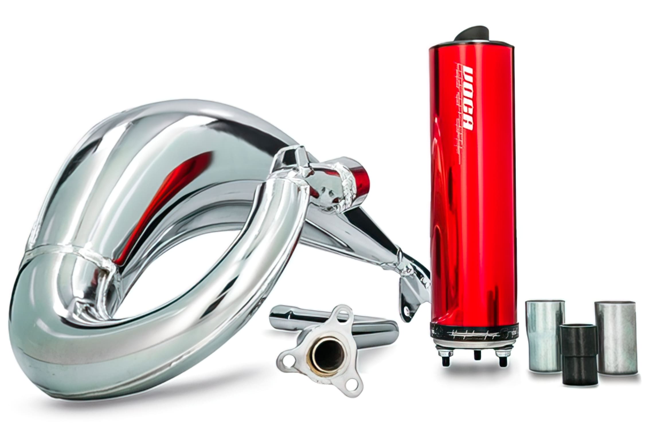 VCR-RD38190/RE Marmitta Voca Cross Chromed 50 / 70cc CE rosso Beta RR ap.2012