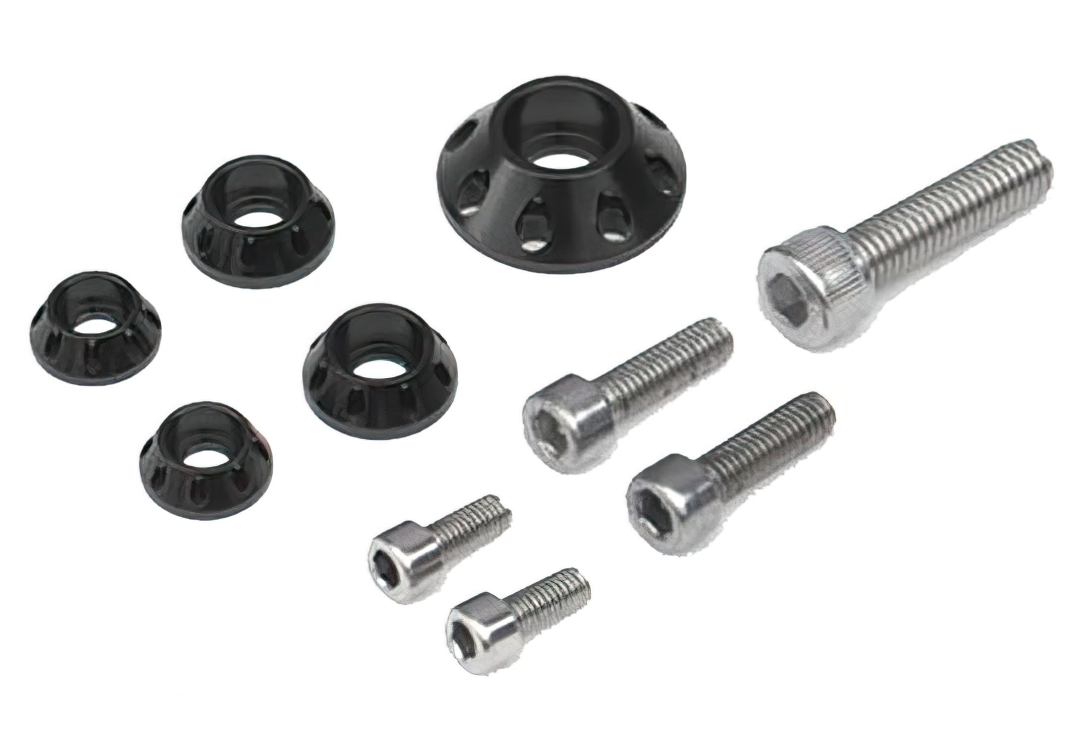 YCF-KRV/BK Kit Vite carene / serbatoio (2xM5 2xM6 1xM8) nero, COD: YCF-KRV/BK