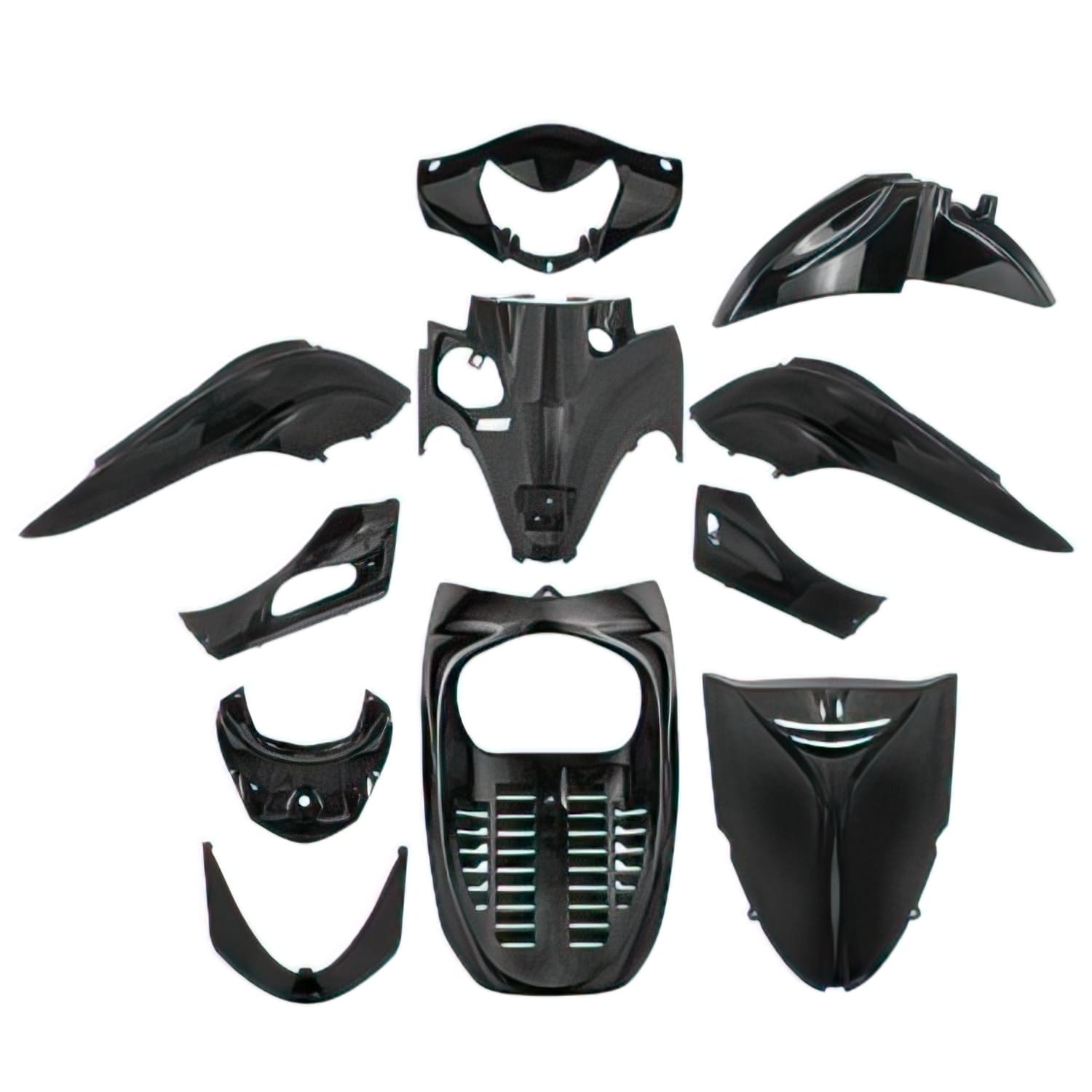 STR-917/BK 11-piece black fairing kit Honda SH 300 2007 - 2010