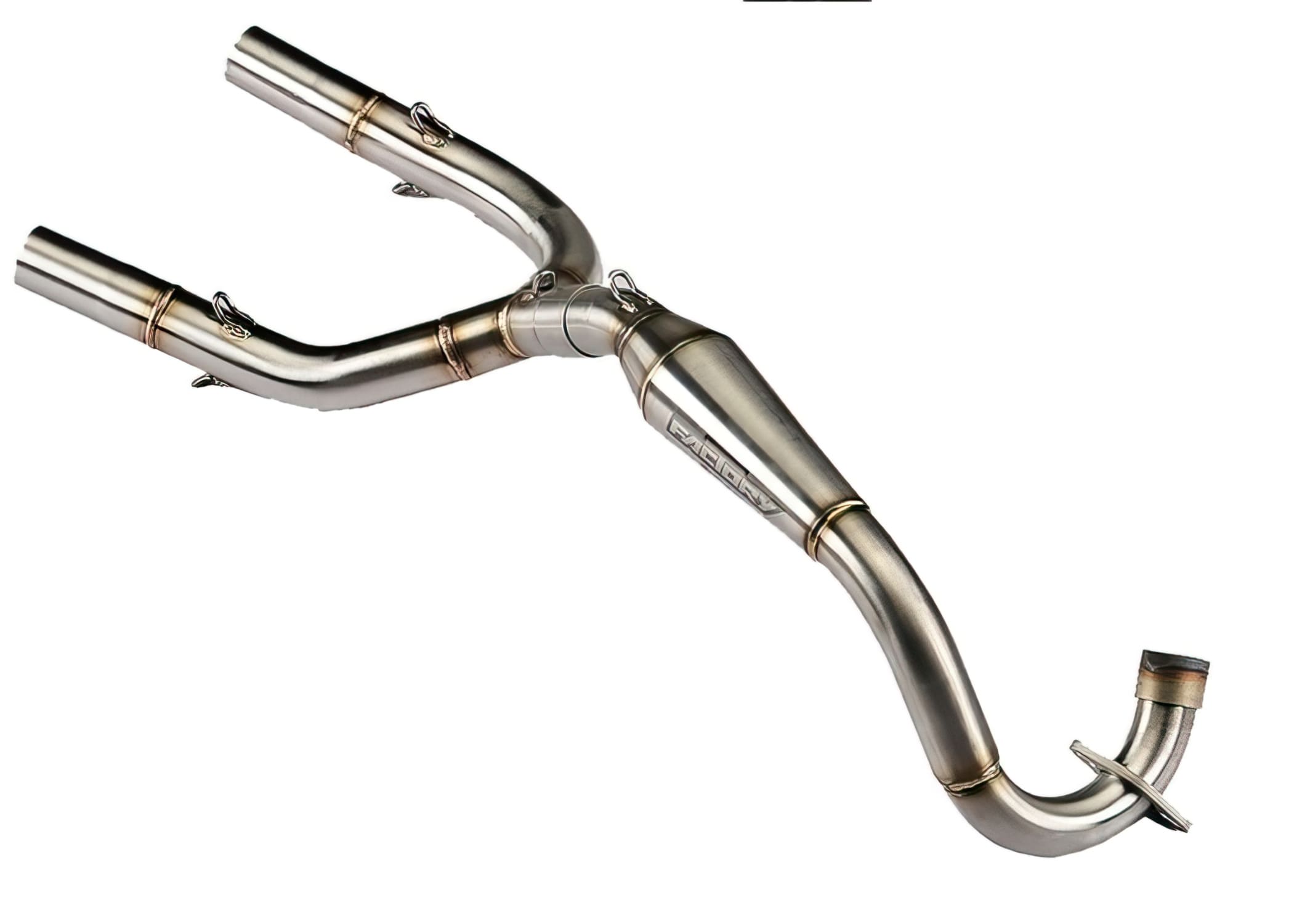 YCF-110-13028-04 Sistema di scarico doppio (collettore senza silenziatore) YCF Factoy per YCF Bigy, COD: YCF-110-13028-04