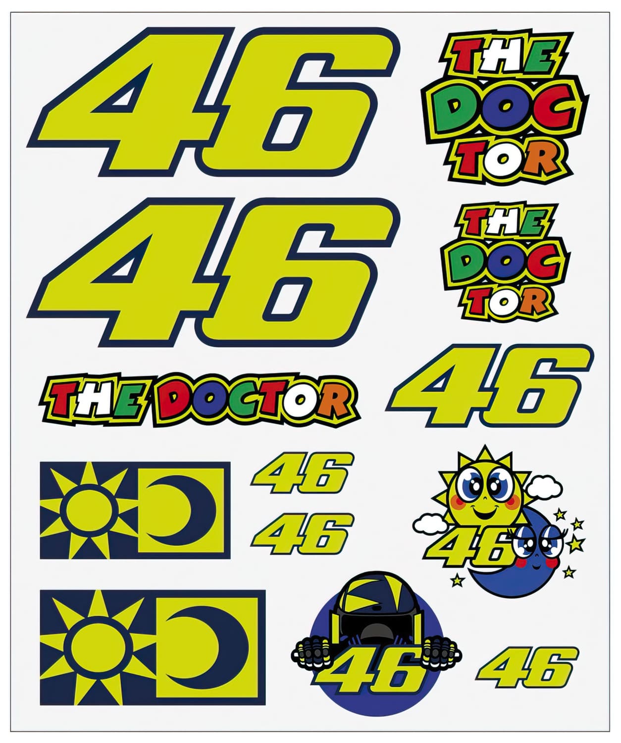 STICK-501196 Foglio Adesivi VR46