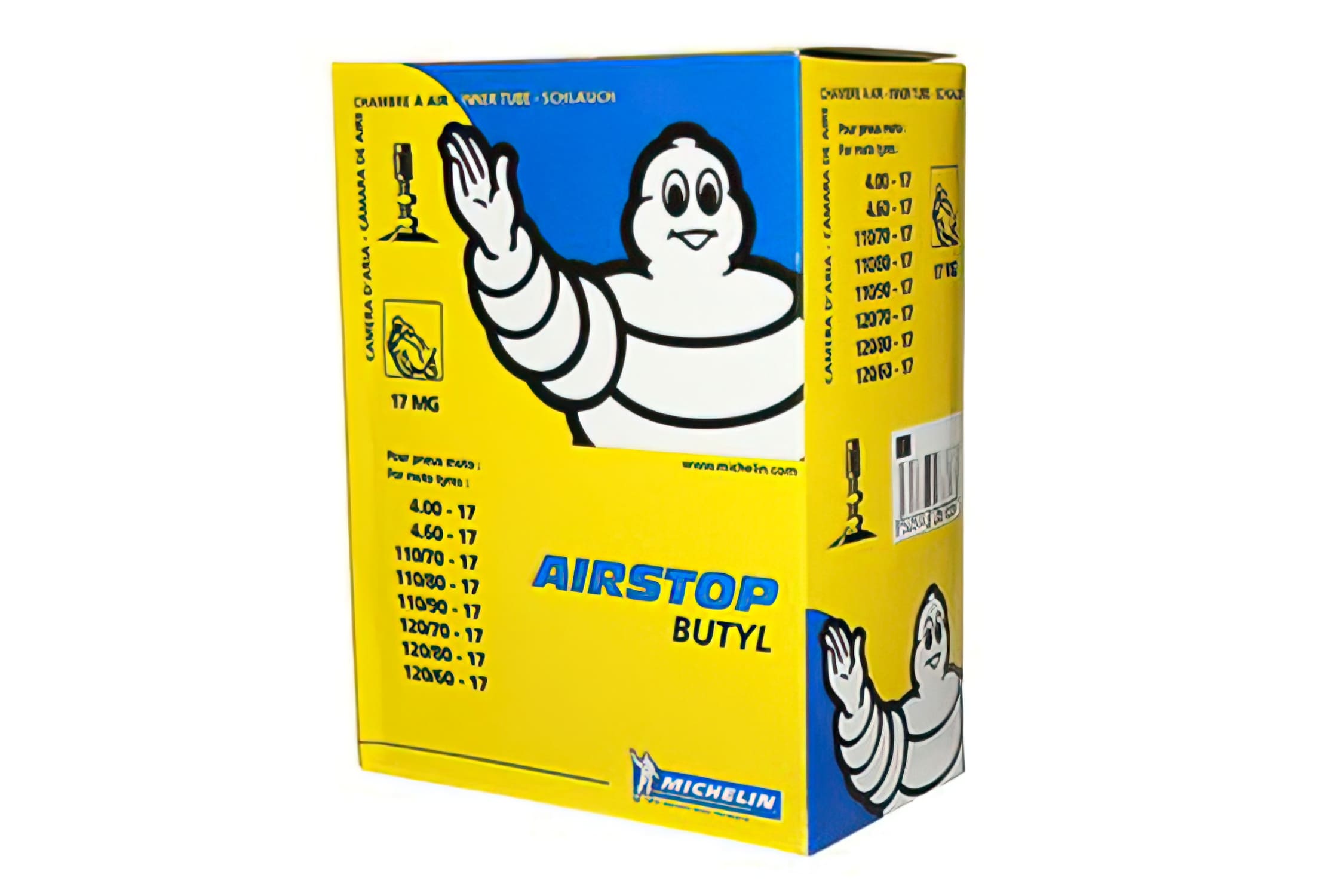 CGN465655 Camera Aria Michelin 17'' 4.00-4.50X17 - 110/120/70X17-110/80X17 - valvola diritta, COD: CGN465655