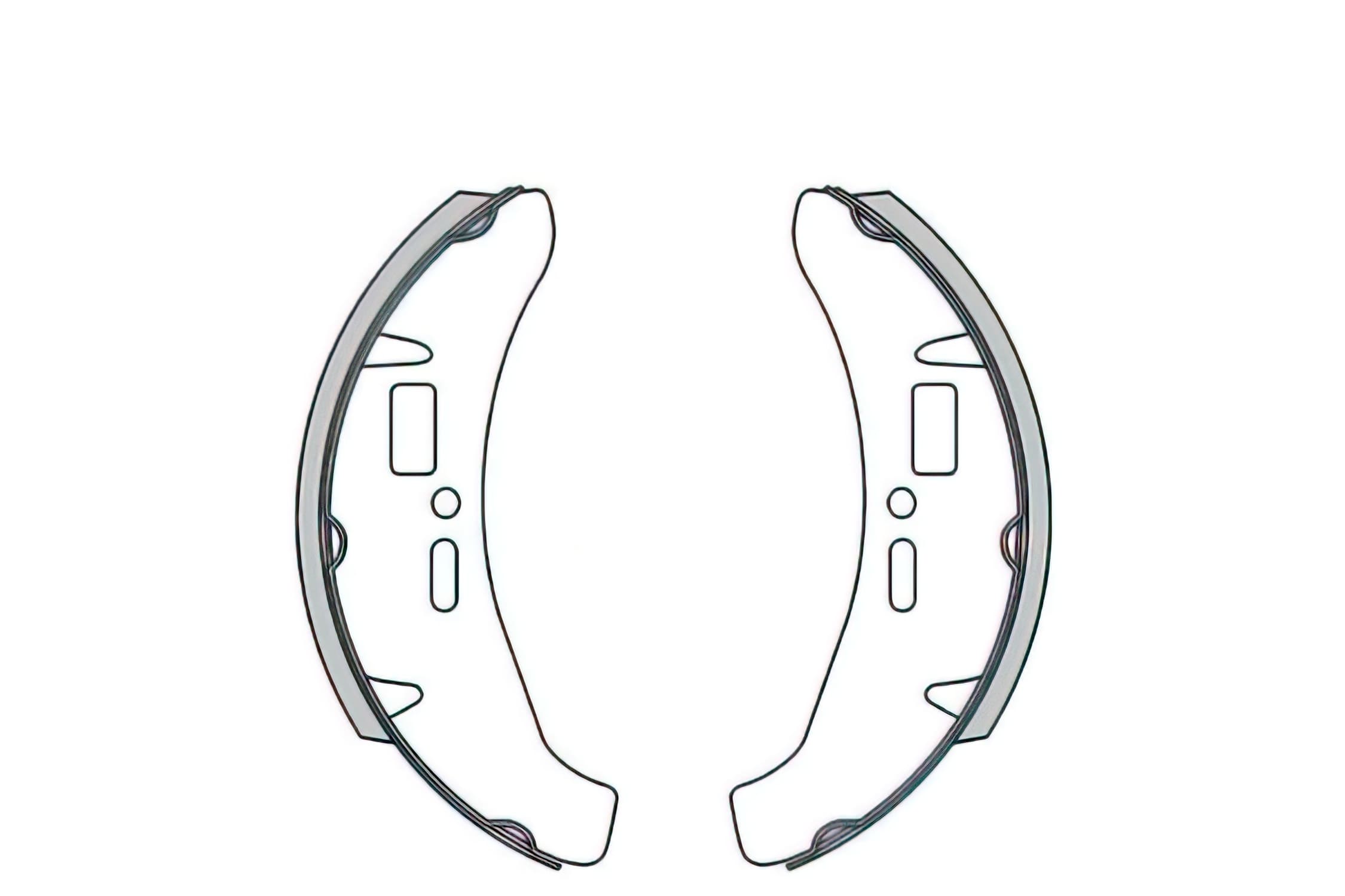 R225120500 Ganasce Freno posteriore RMS Vespa Cosa 125 - 200cc (VLR1T-VLR-VSR1), COD: R225120500