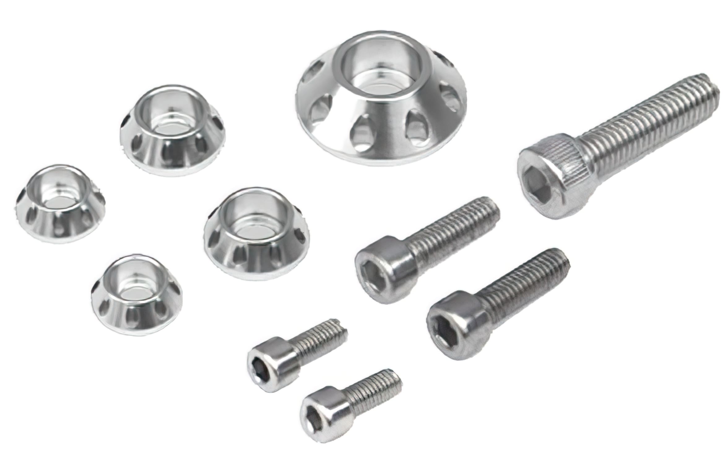 YCF-KRV/SI Fairing / Tank Screw Kit (2xM5 2xM6 1xM8) Silver