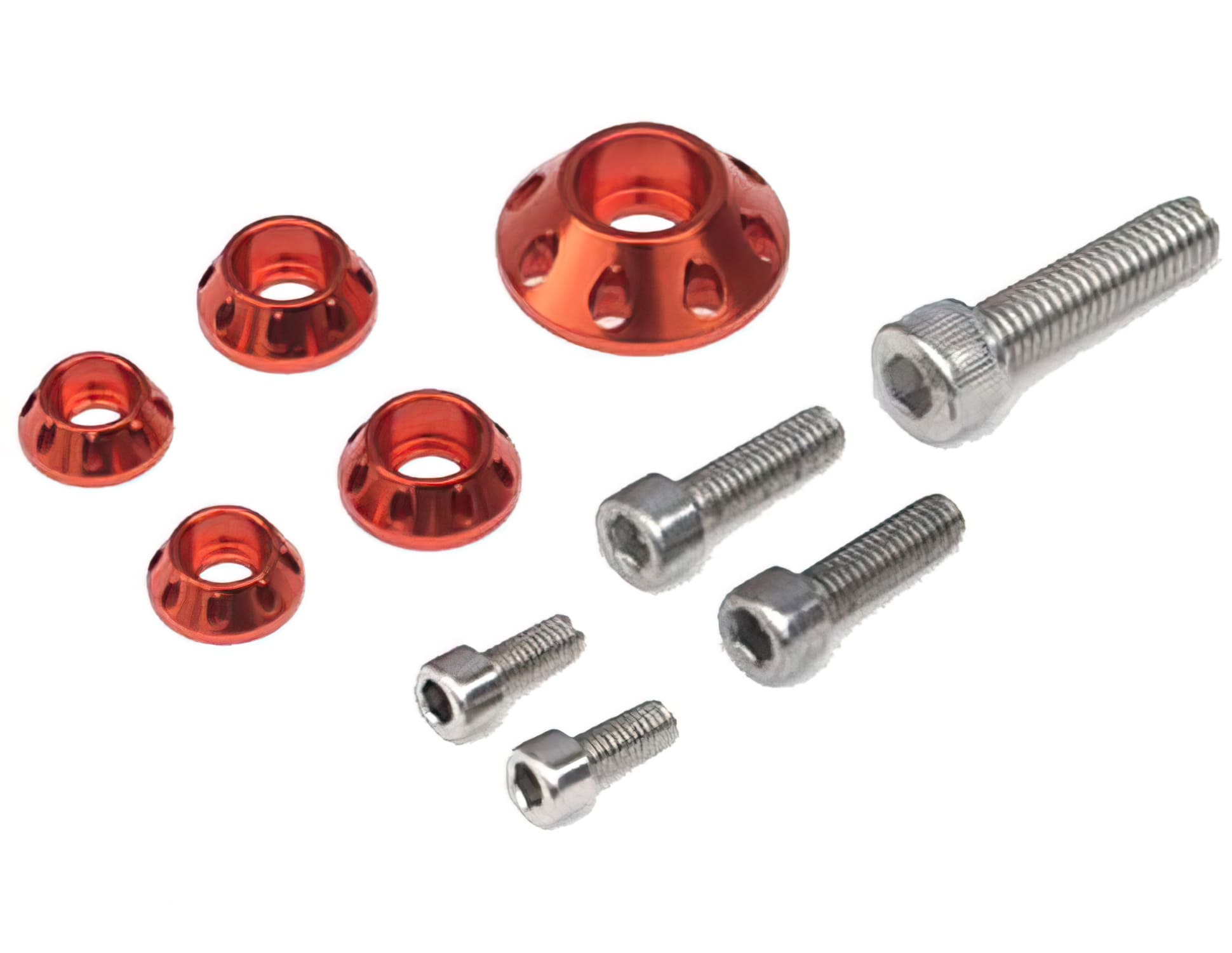 YCF-KRV/OR Fairing / Tank Screw Kit (2xM5 2xM6 1xM8) Orange