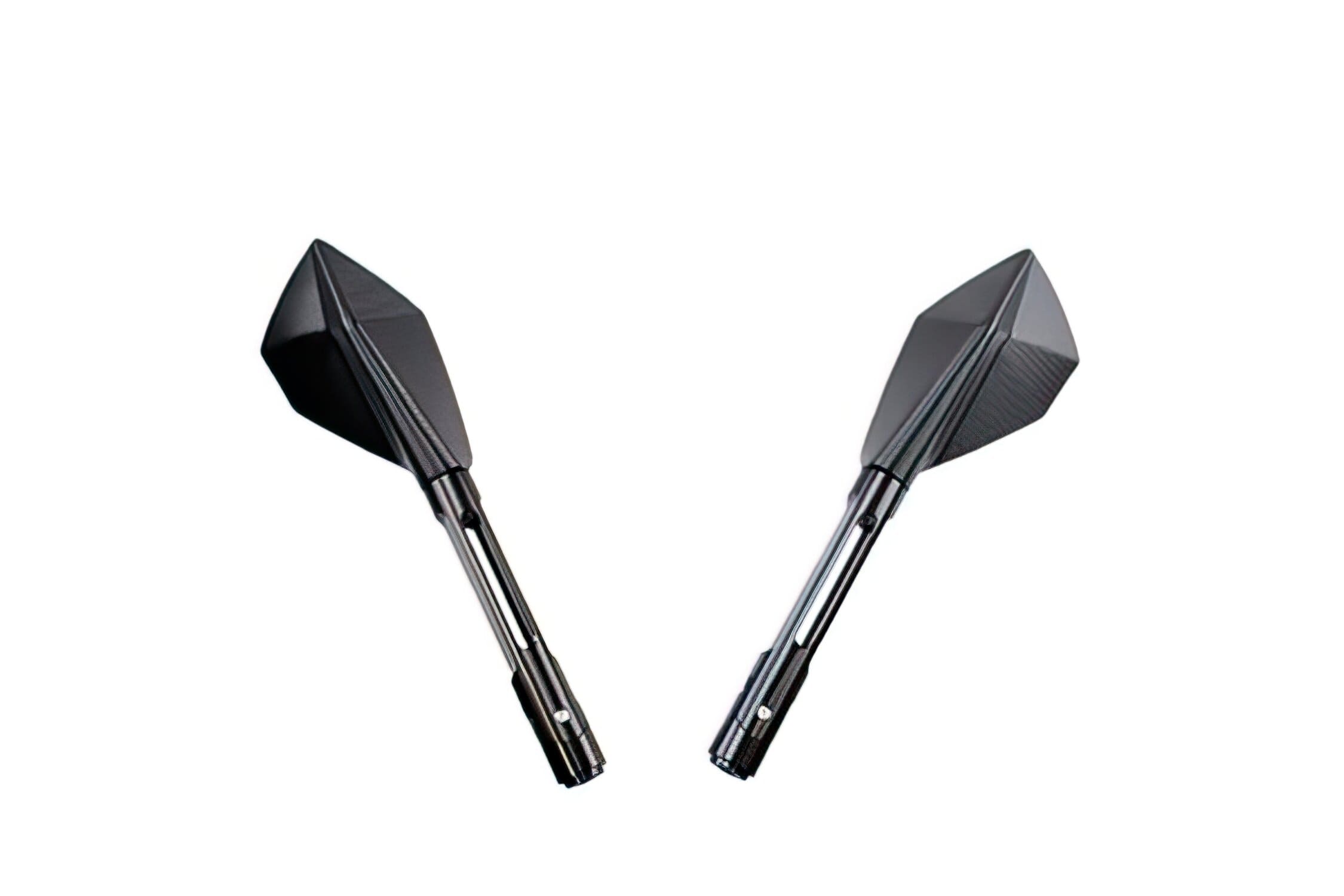 STR-255.12/BK Specchietto Echo CNC lungo nero