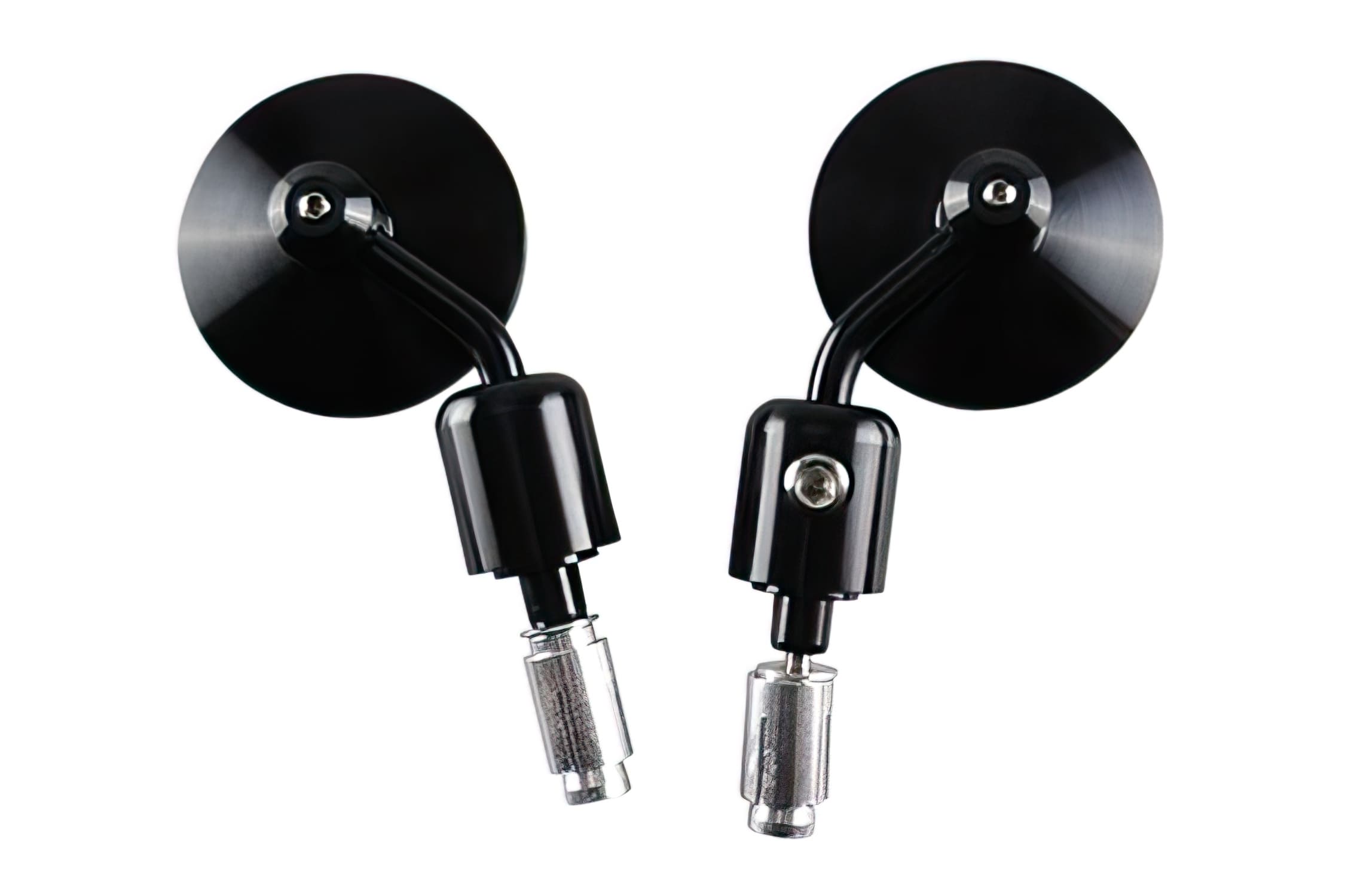 STR-253.11/BK Specchietto Bonneville CNC fissaggio al fine manubrio nero, COD: STR-253.11/BK