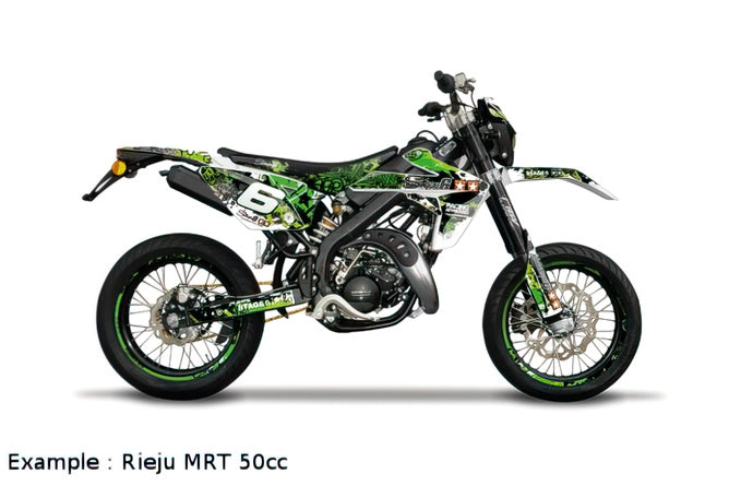 S6-058861/GR Stage6 Full Covering Seat Cover Black - Green Yamaha DT