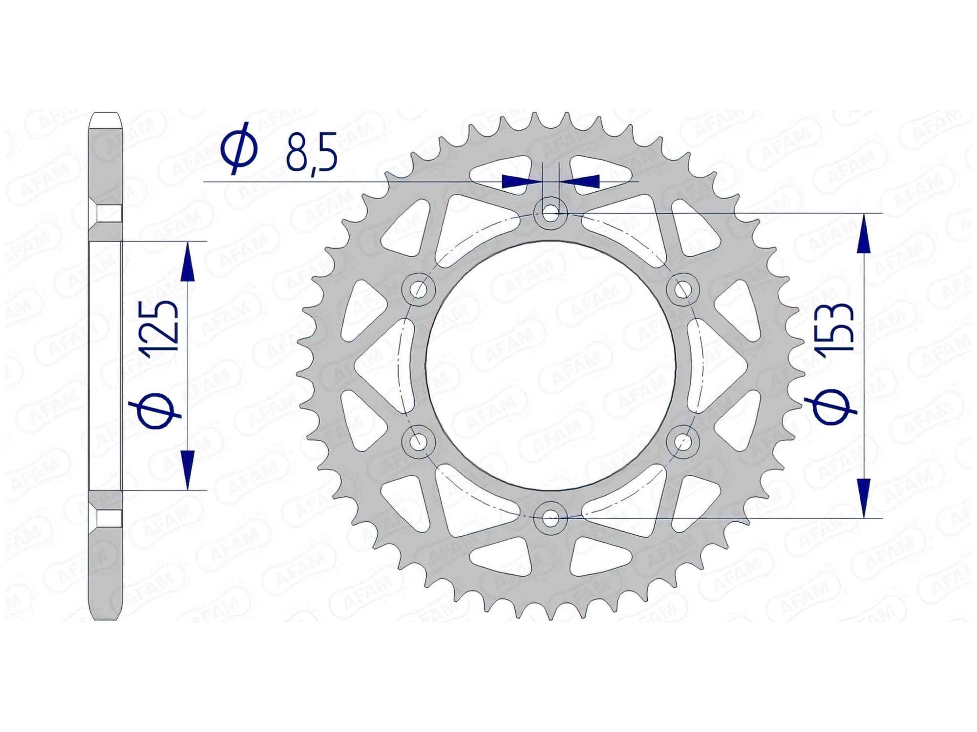 1074390013 Corona Afam alluminio Z49 Honda CR / CRF / XR
