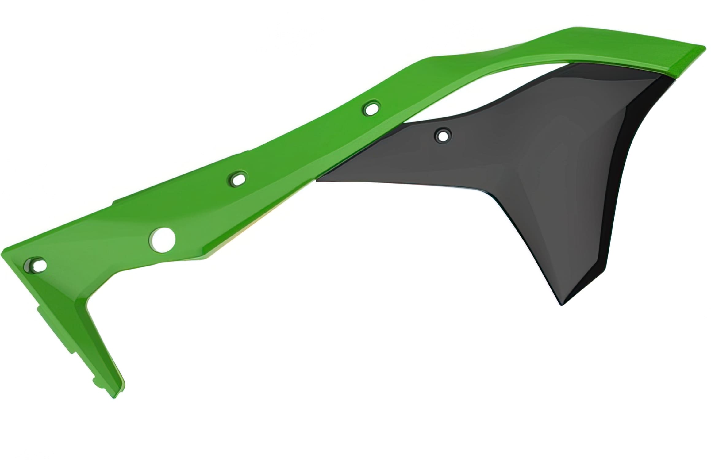 POL-8459800002 Carene laterale anteriore Polisport colore originale (2017) verde / Kawasaki KXF 250, COD: POL-8459800002