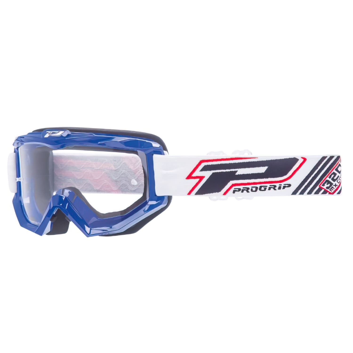 PG3201-30048 Maschera cross ProGrip 3201 trasparente blu, COD: PG3201-30048