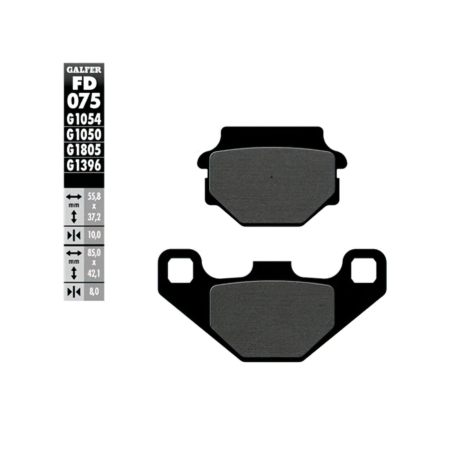 GLFD075G1054 Pastiglie freno Galfer semi-metallico Peugeot Django 125, COD: GLFD075G1054