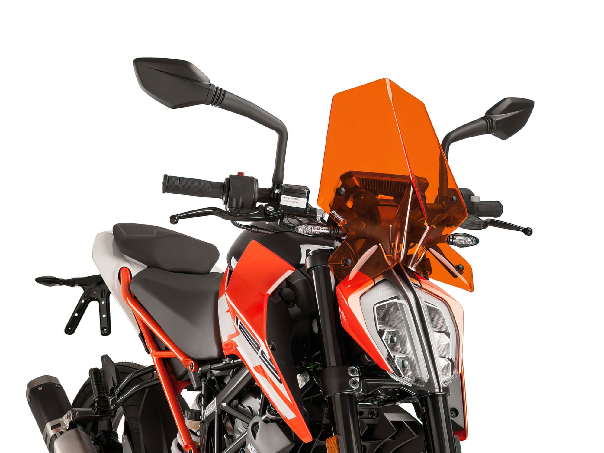 PUI9514T Puig New Generation Sport Windshield Orange KTM Duke 125 / 200 / 390 after 2017