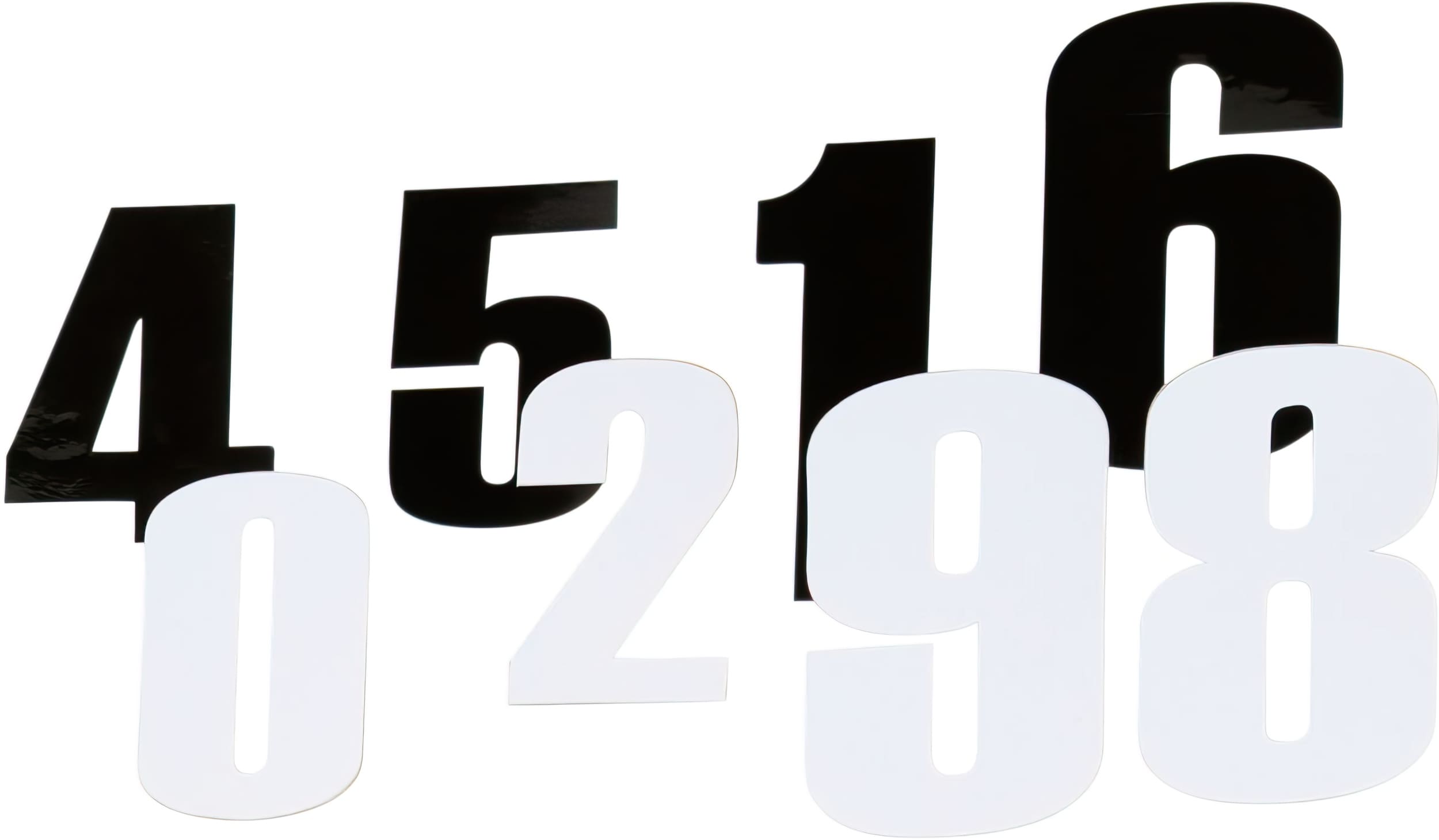 MR43100659 Adesivo Numero di Gara bianco 12 cm # 9, COD: MR43100659