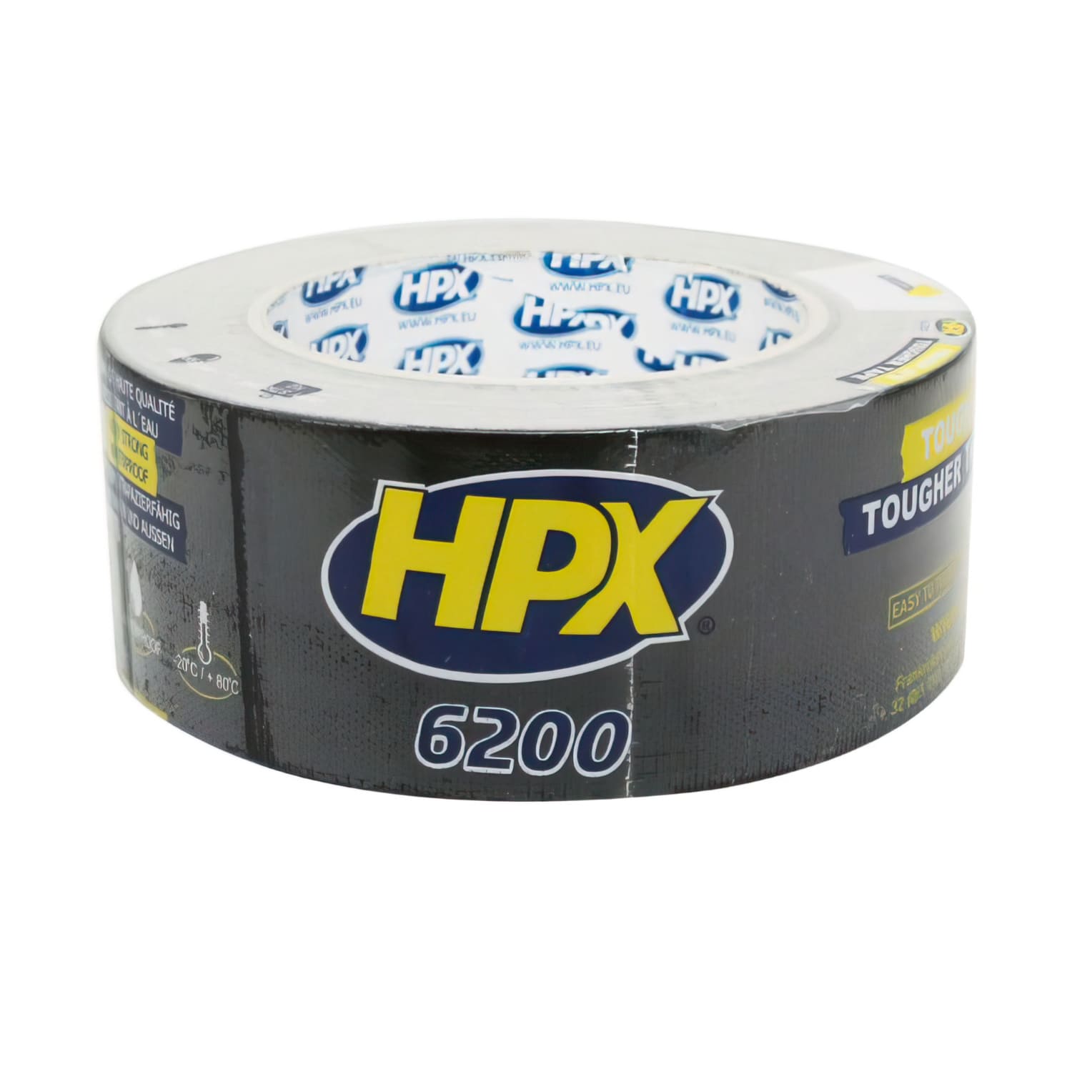 HPX-156465 Nastro adesivo in tessuto HPX 6200 48mm x 25m nero, COD: HPX-156465