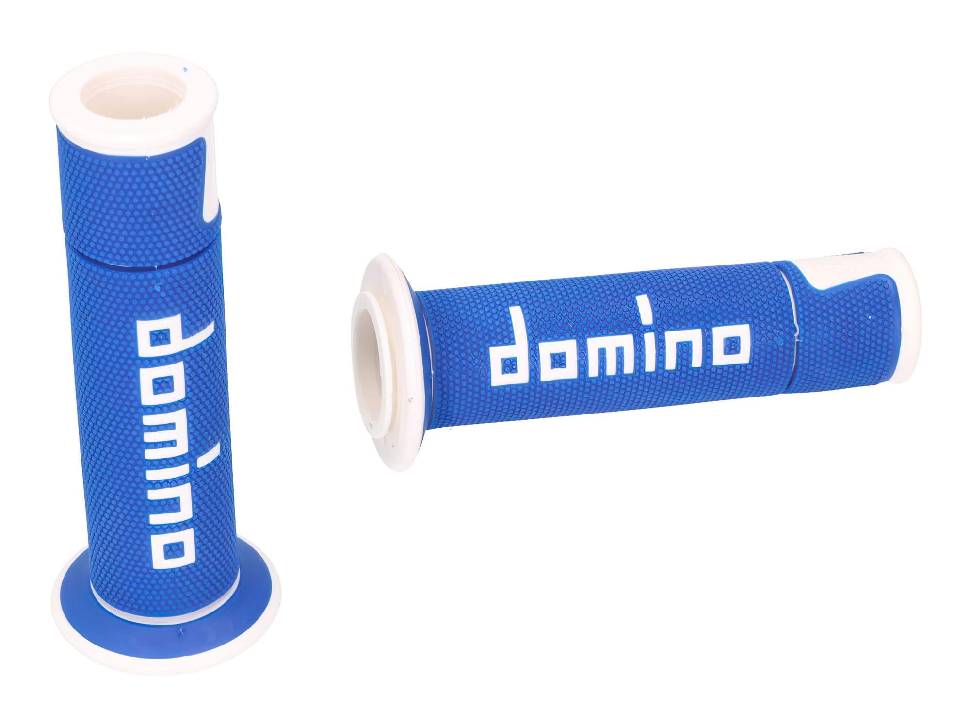 DOM39777RP Manopole Domino A450 On-Road Racing blu / bianco (aperto), COD: DOM39777RP