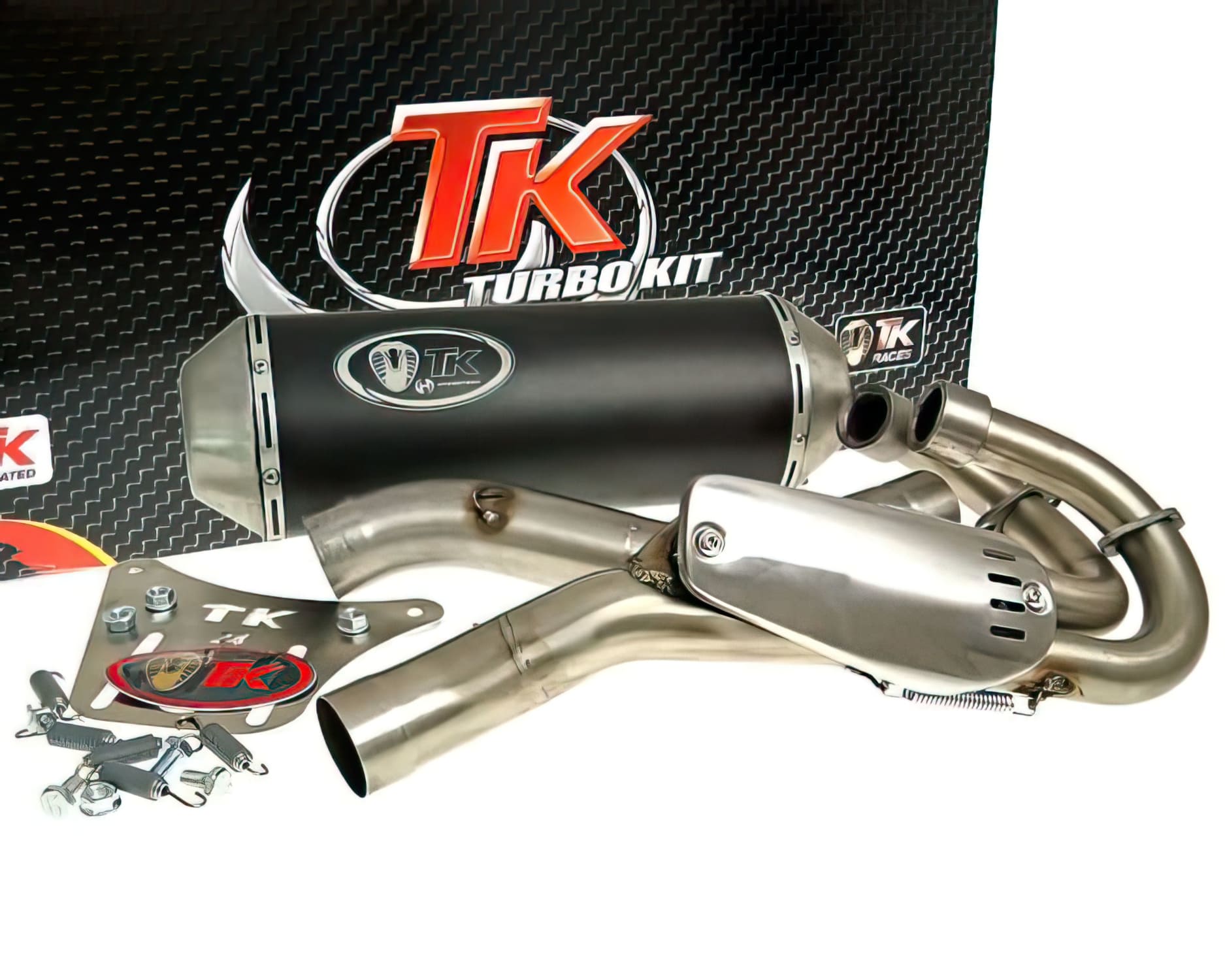 TK-Q4T03-N Marmitta Turbo Kit 2-in-1 Quad / ATV Yamaha YFM 660R Raptor, COD: TK-Q4T03-N