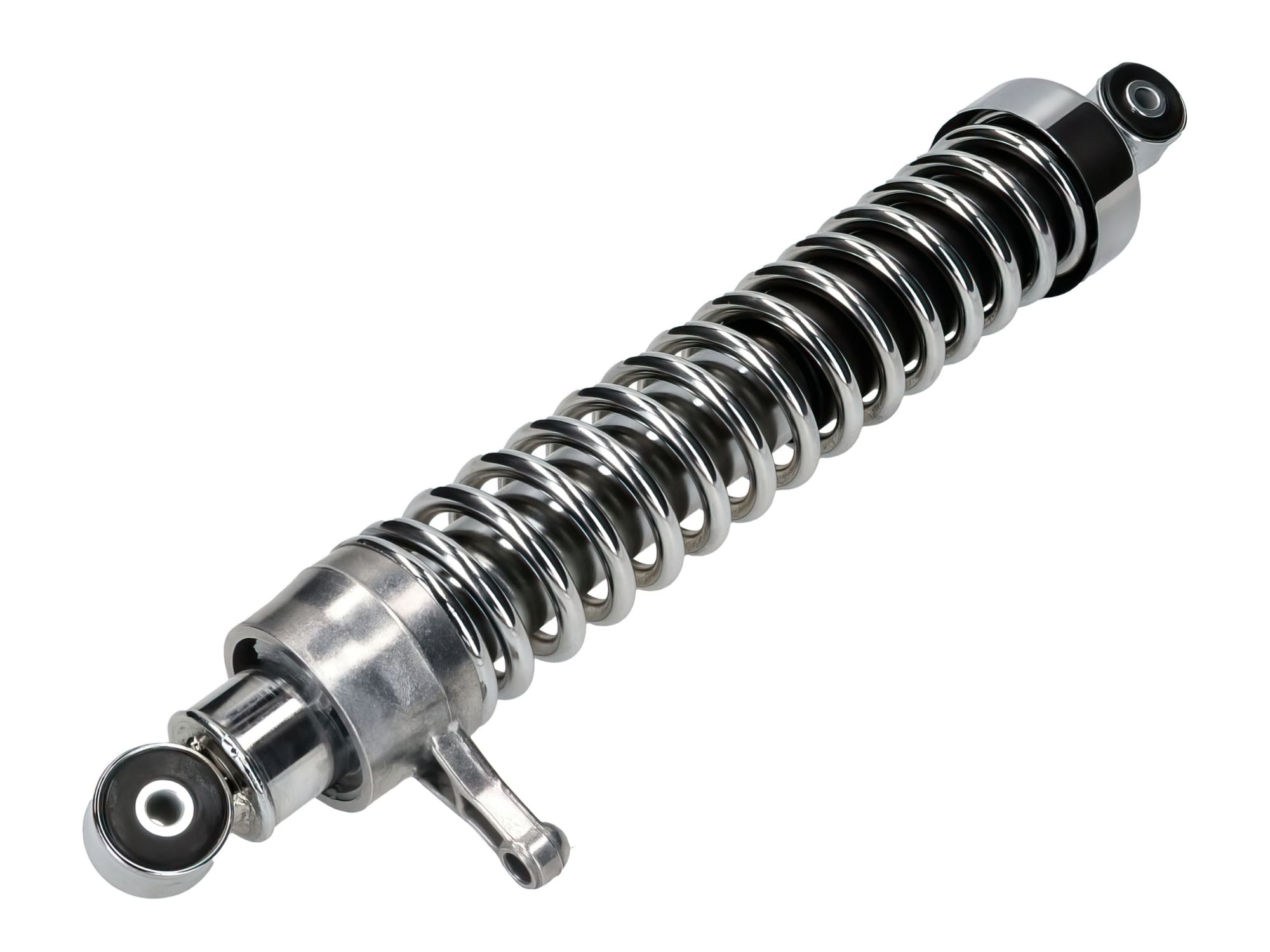 MOF-41816 Rear shock absorber Enduro left with chrome cap (+ 2.5 cm) Simson S51 / S53 / S70 / S83
